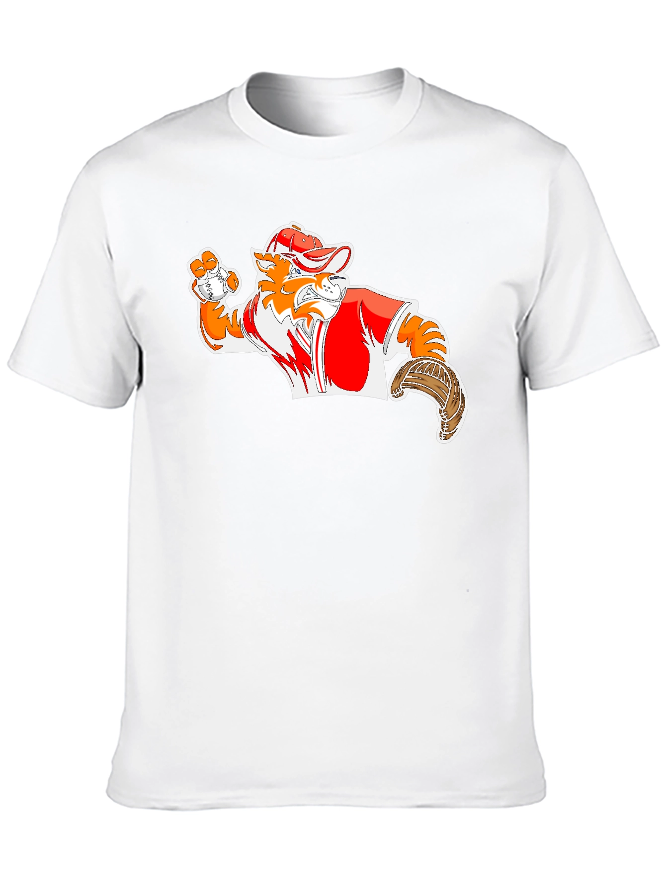 Baseball Mascot Graphic Tee - Black