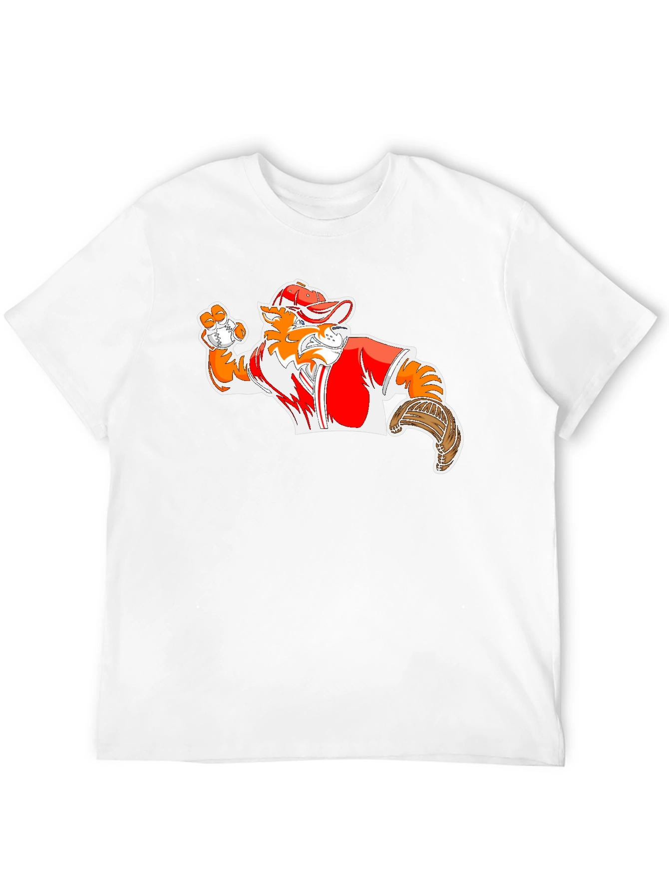 Baseball Mascot Graphic Tee - Black