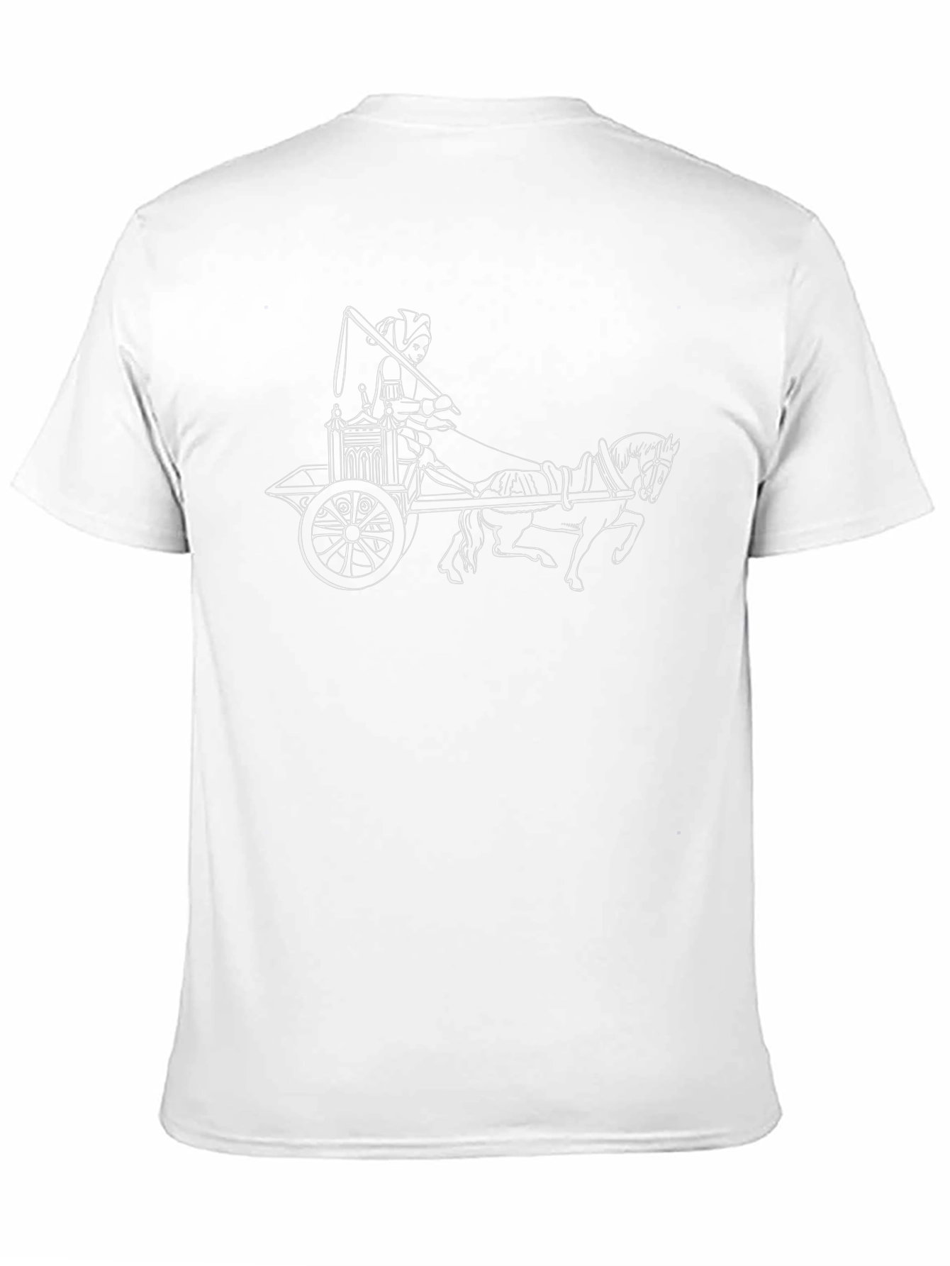 Black T-Shirt with Chariot Graphic