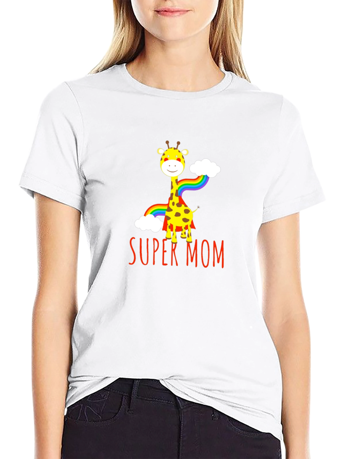 Super Mom Giraffe T-Shirt