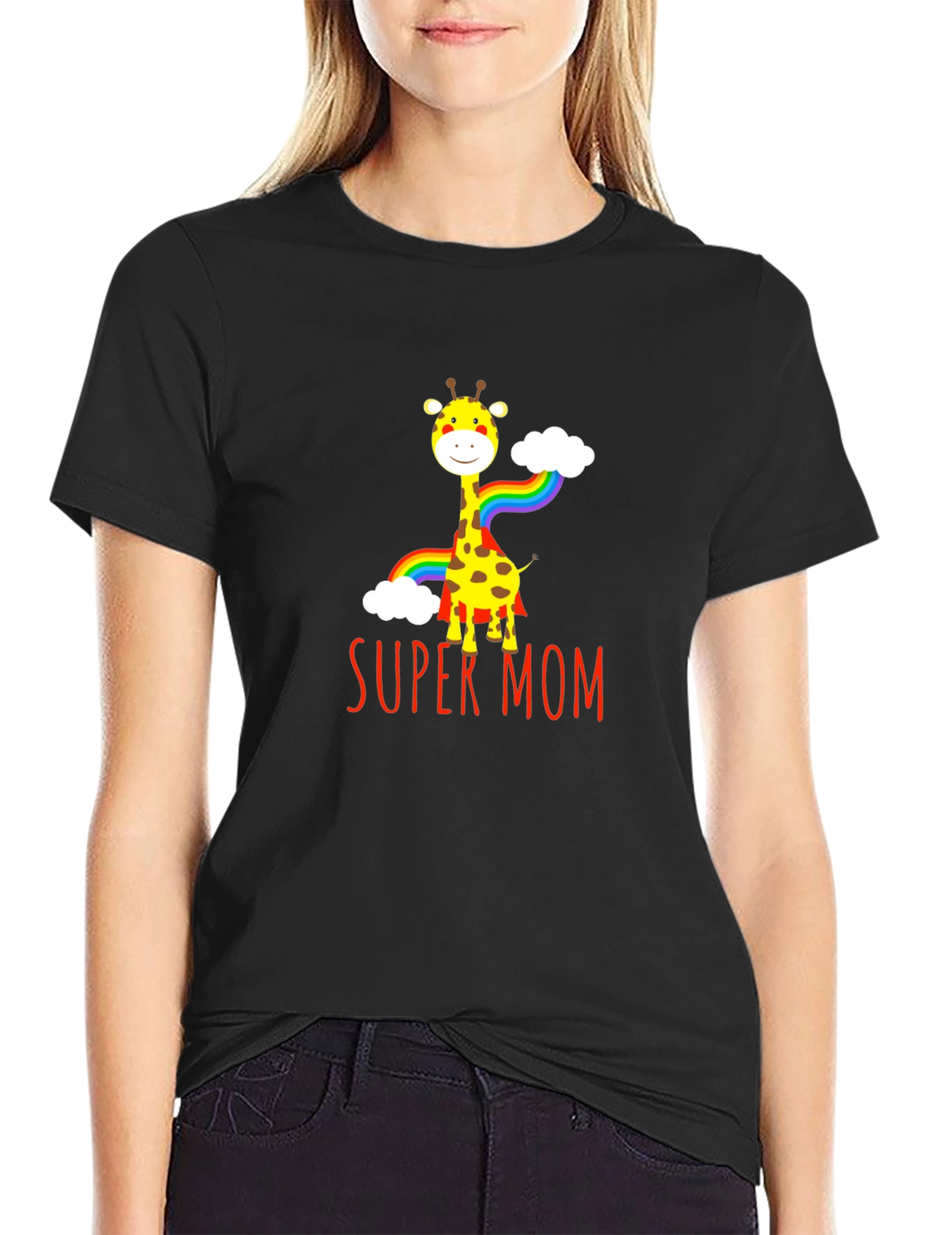 Super Mom Giraffe T-Shirt