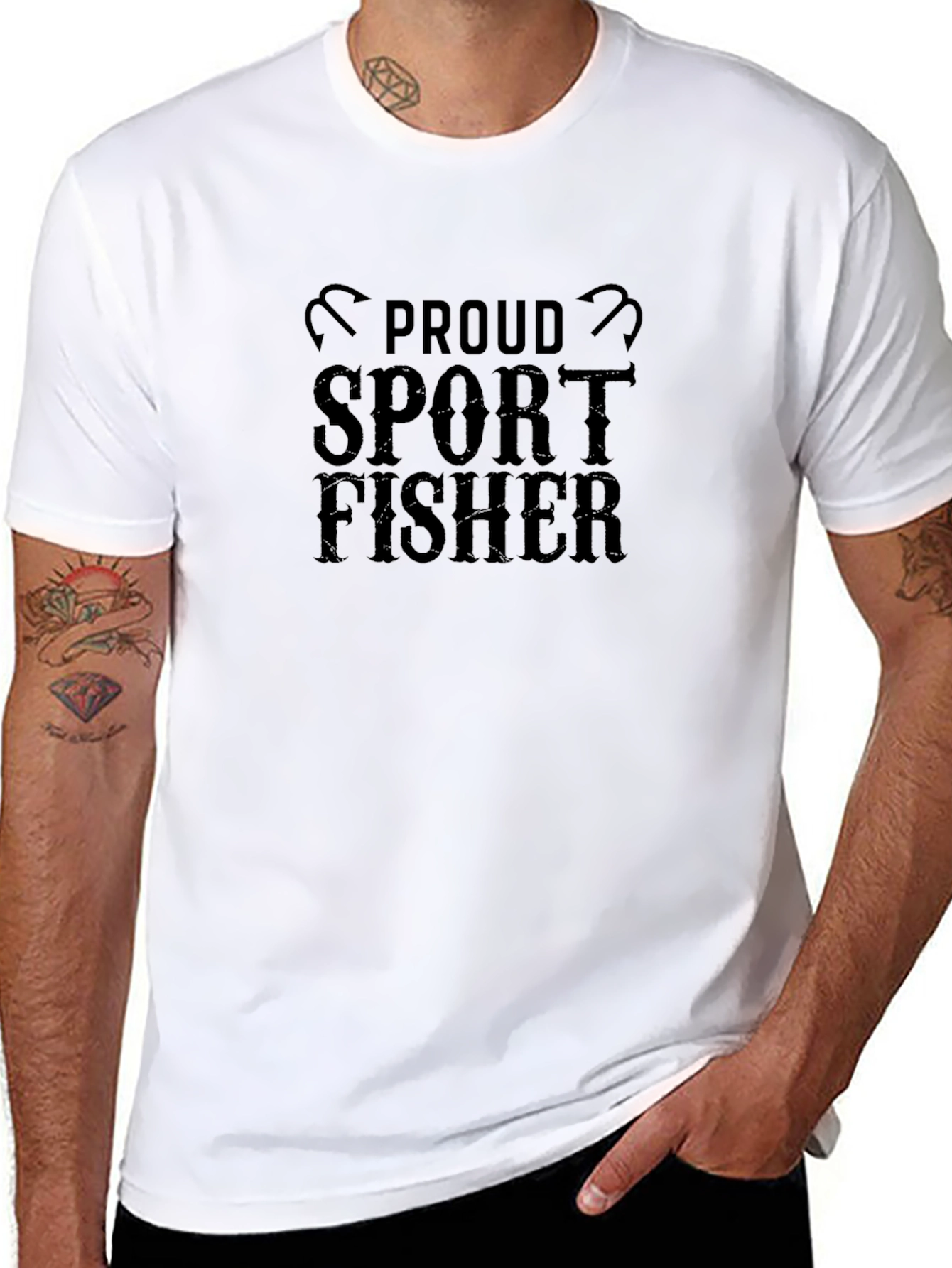 Proud Sport Fisher Black T-Shirt