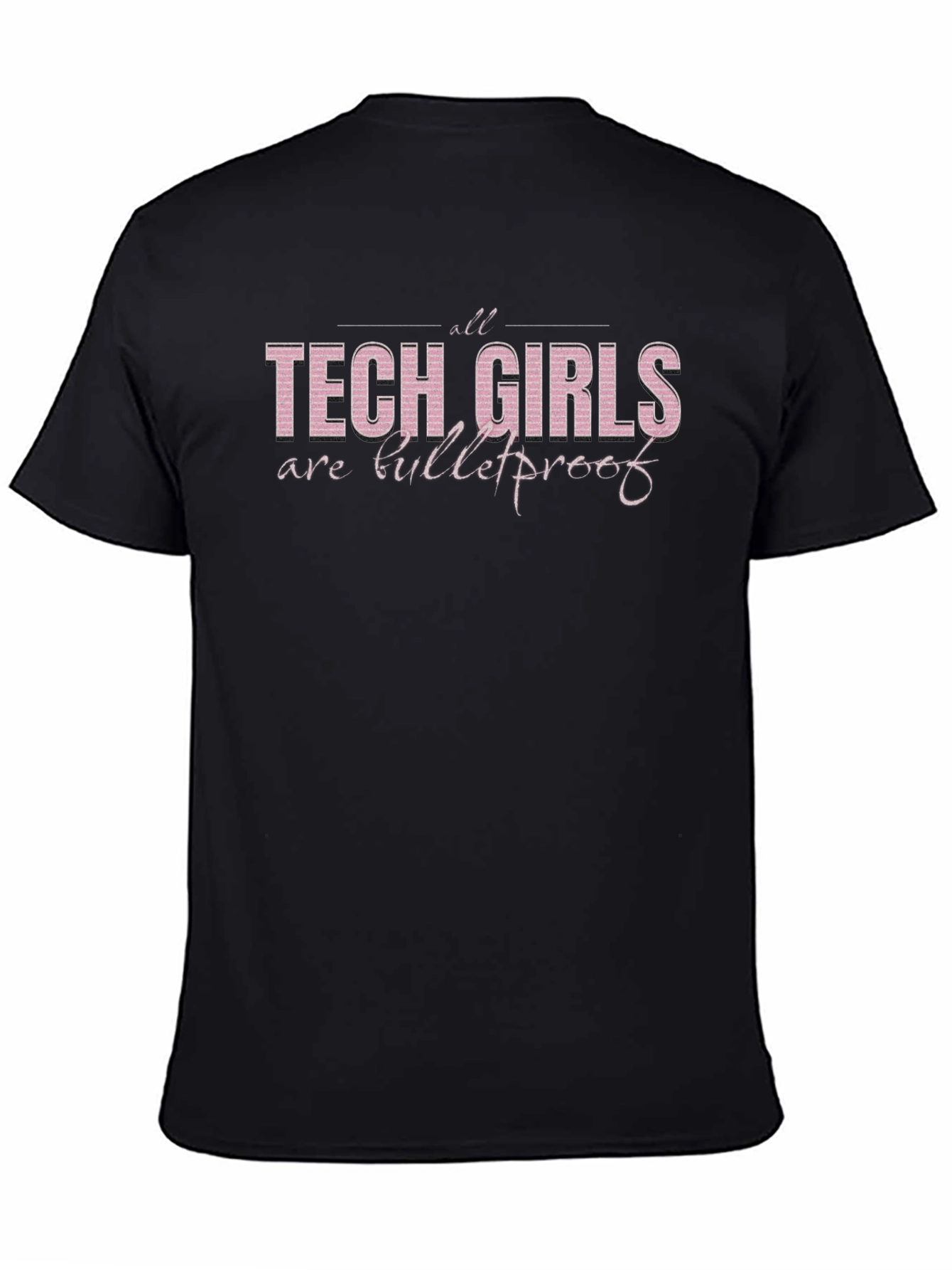 Tech Girls Are Bulletproof Graphic Tee - Black