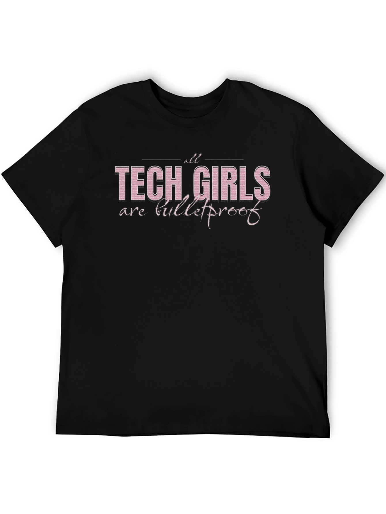 Tech Girls Are Bulletproof Graphic Tee - Black