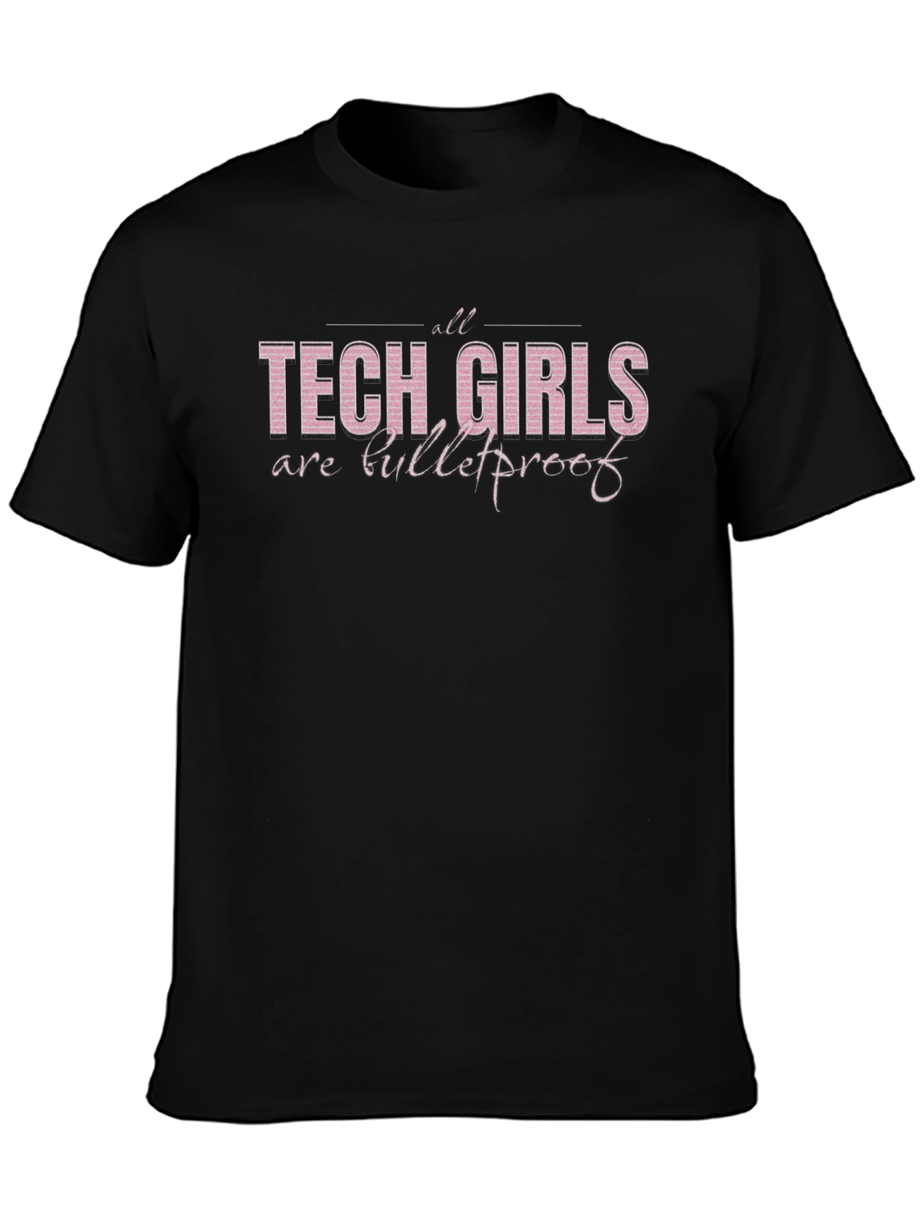 Tech Girls Are Bulletproof Graphic Tee - Black