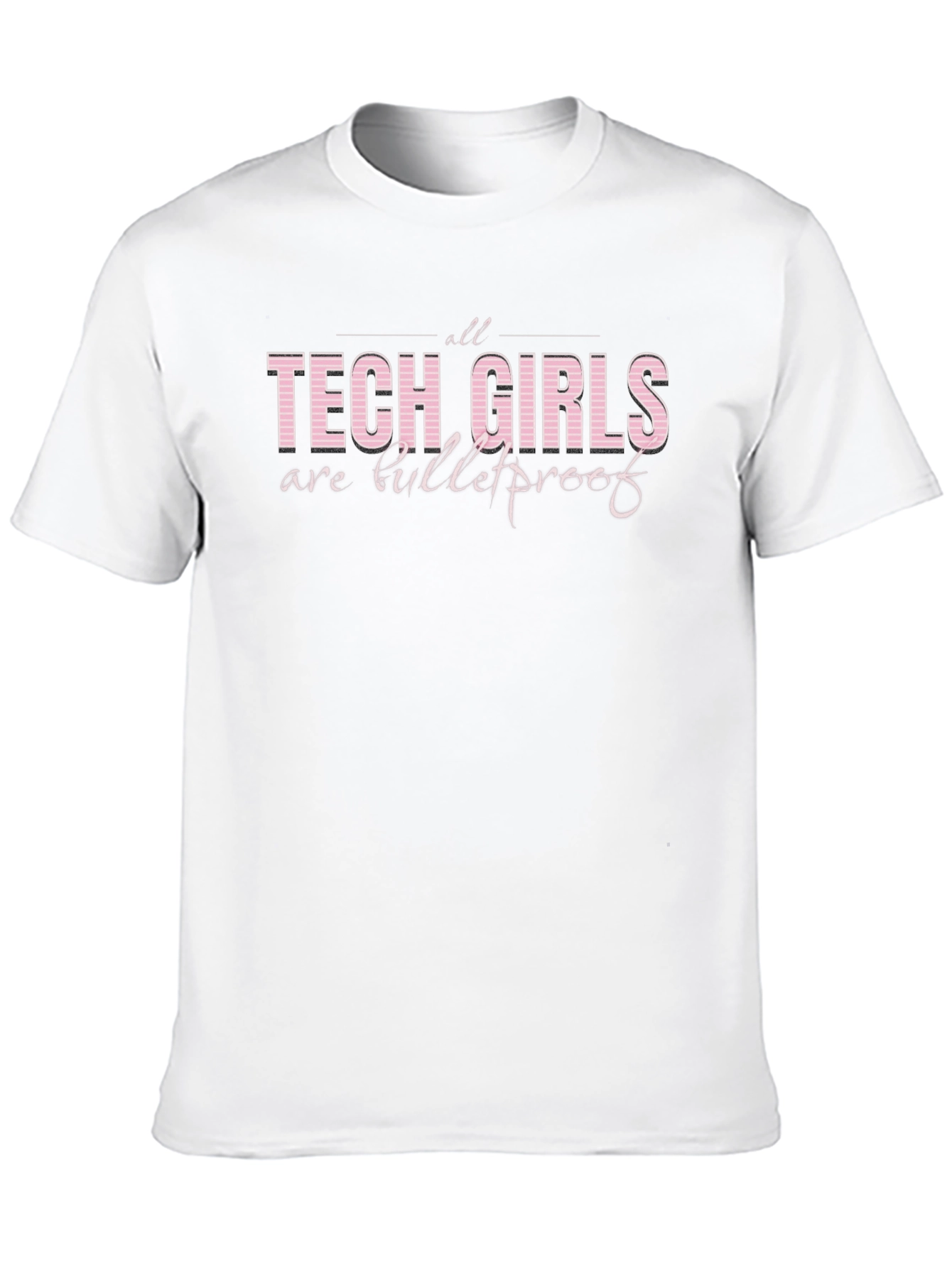Tech Girls Are Bulletproof Graphic Tee - Black