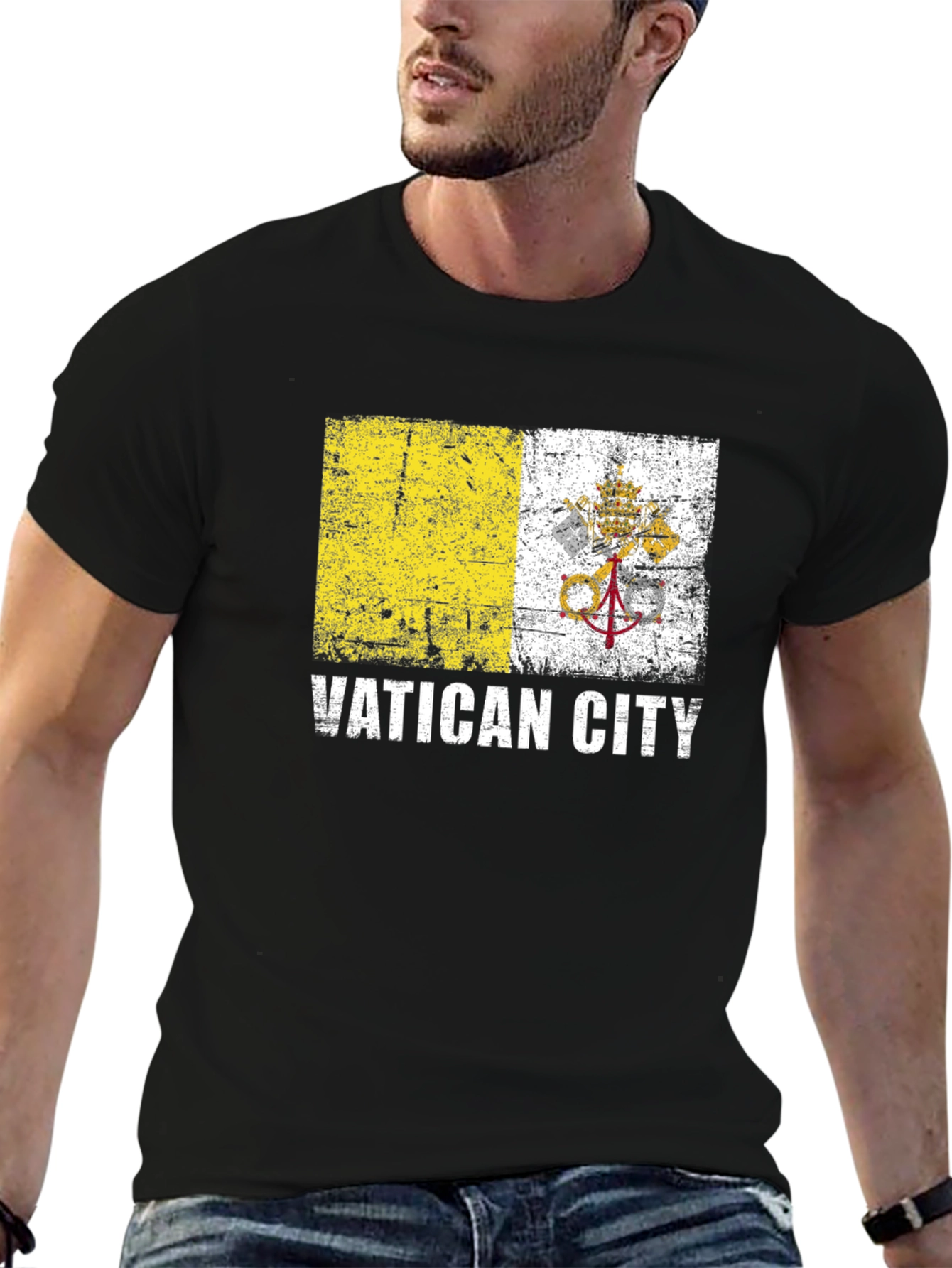 Vatican City Flag Graphic T-Shirt