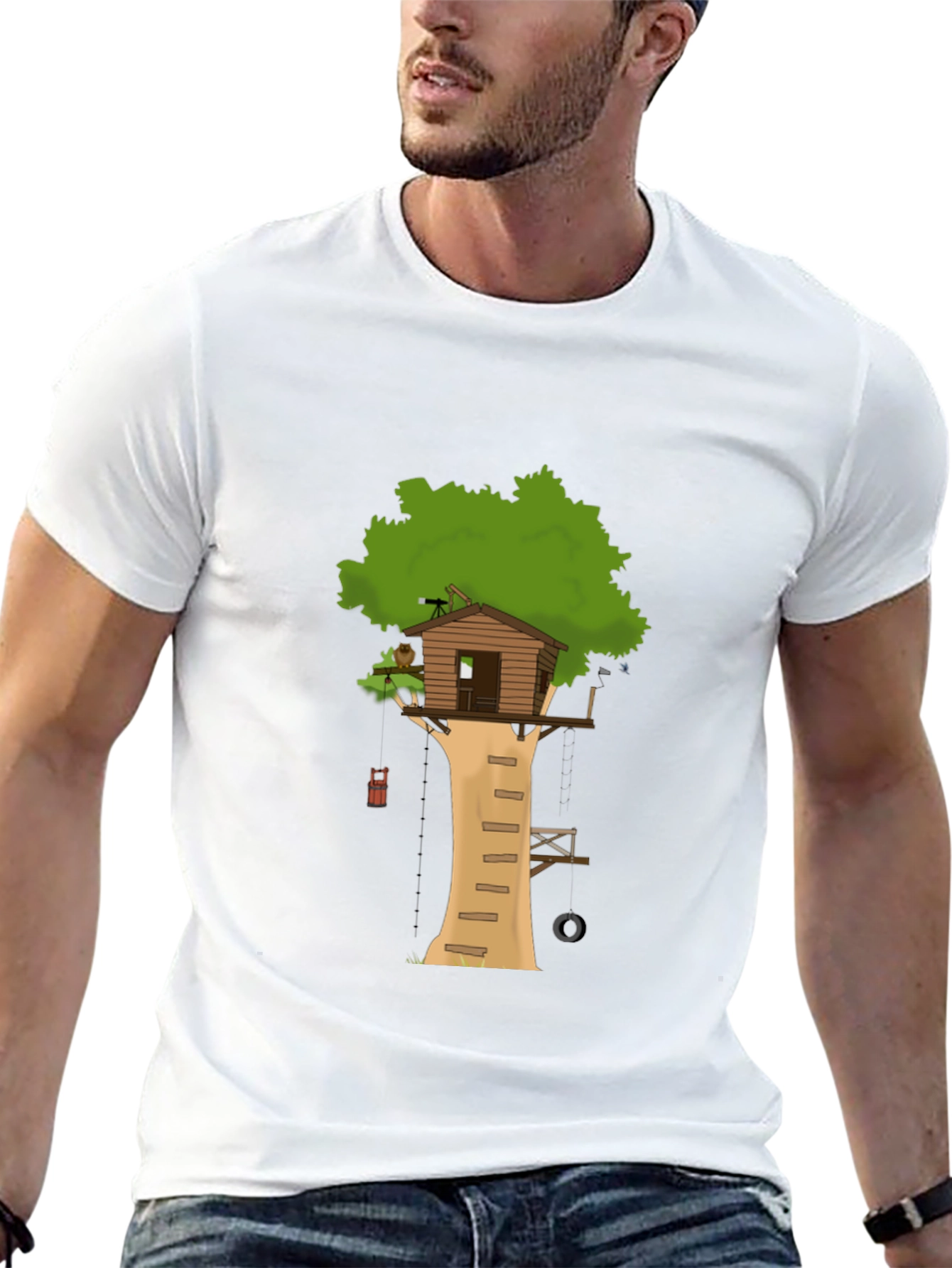 Treehouse Graphic T-Shirt - Black