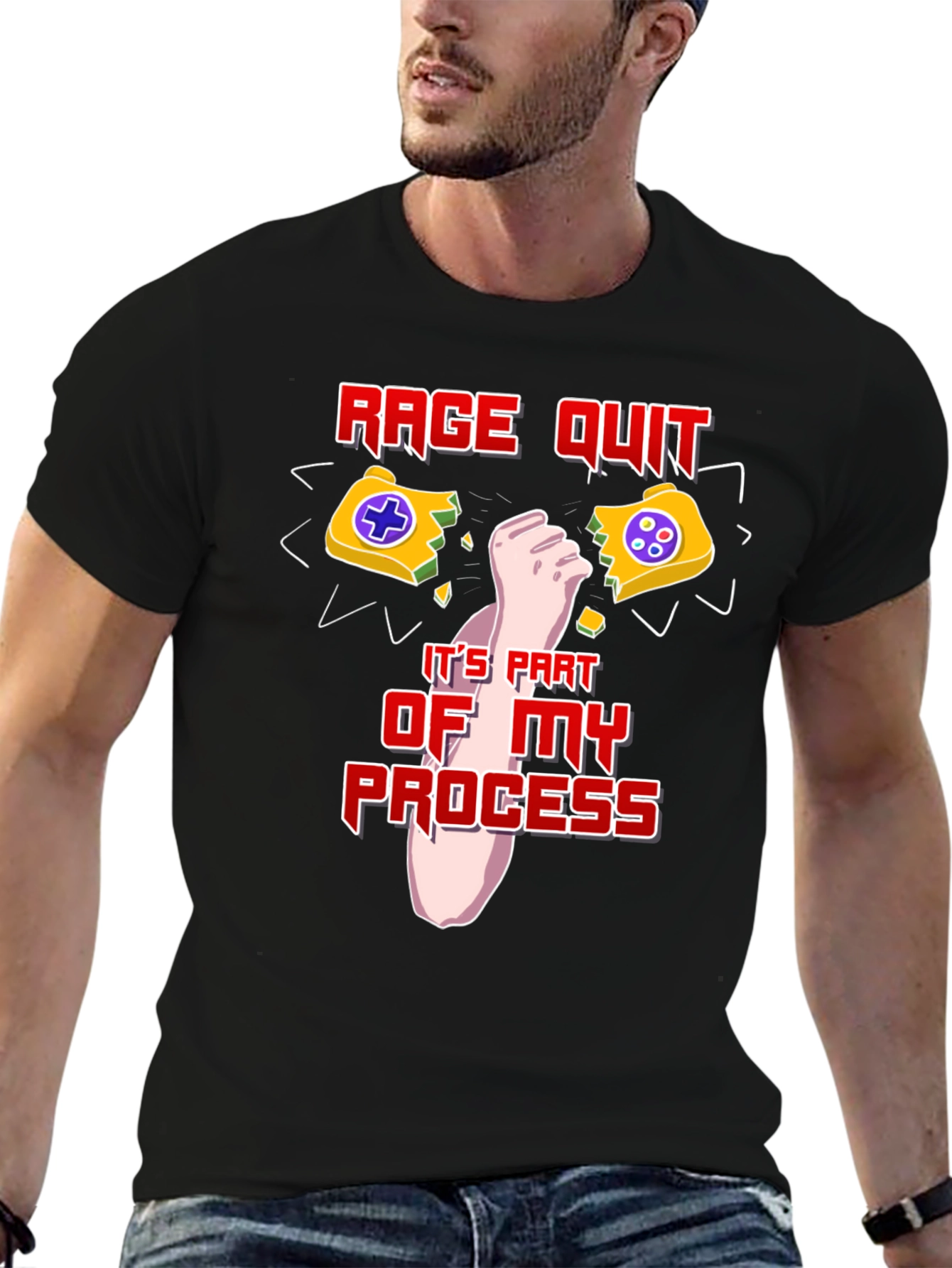 Rage Quit Gamer Graphic T-Shirt