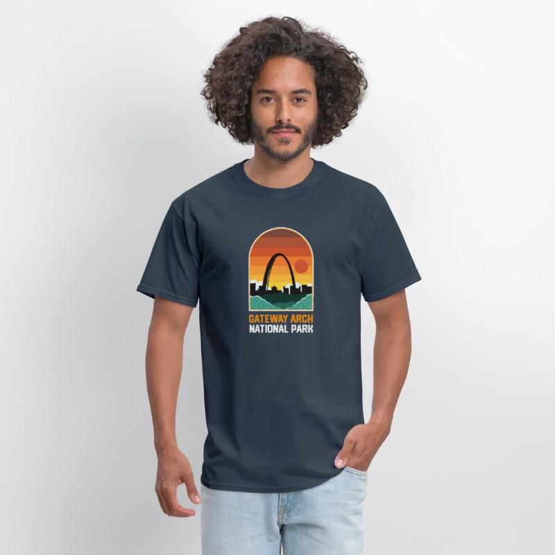 Gateway Arch National Park Retro Style