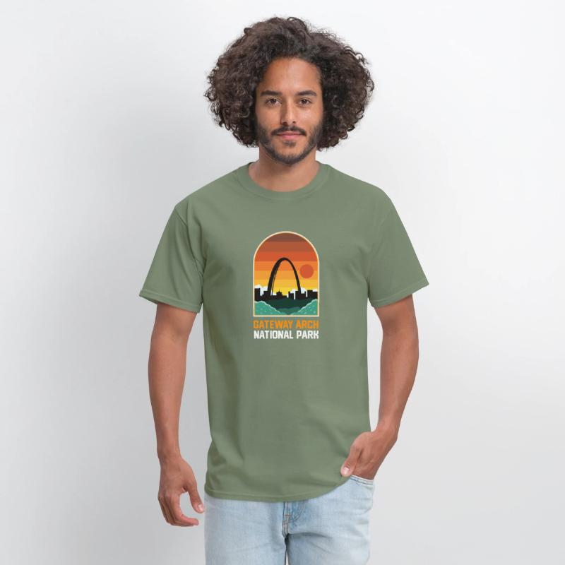 Gateway Arch National Park Retro Style