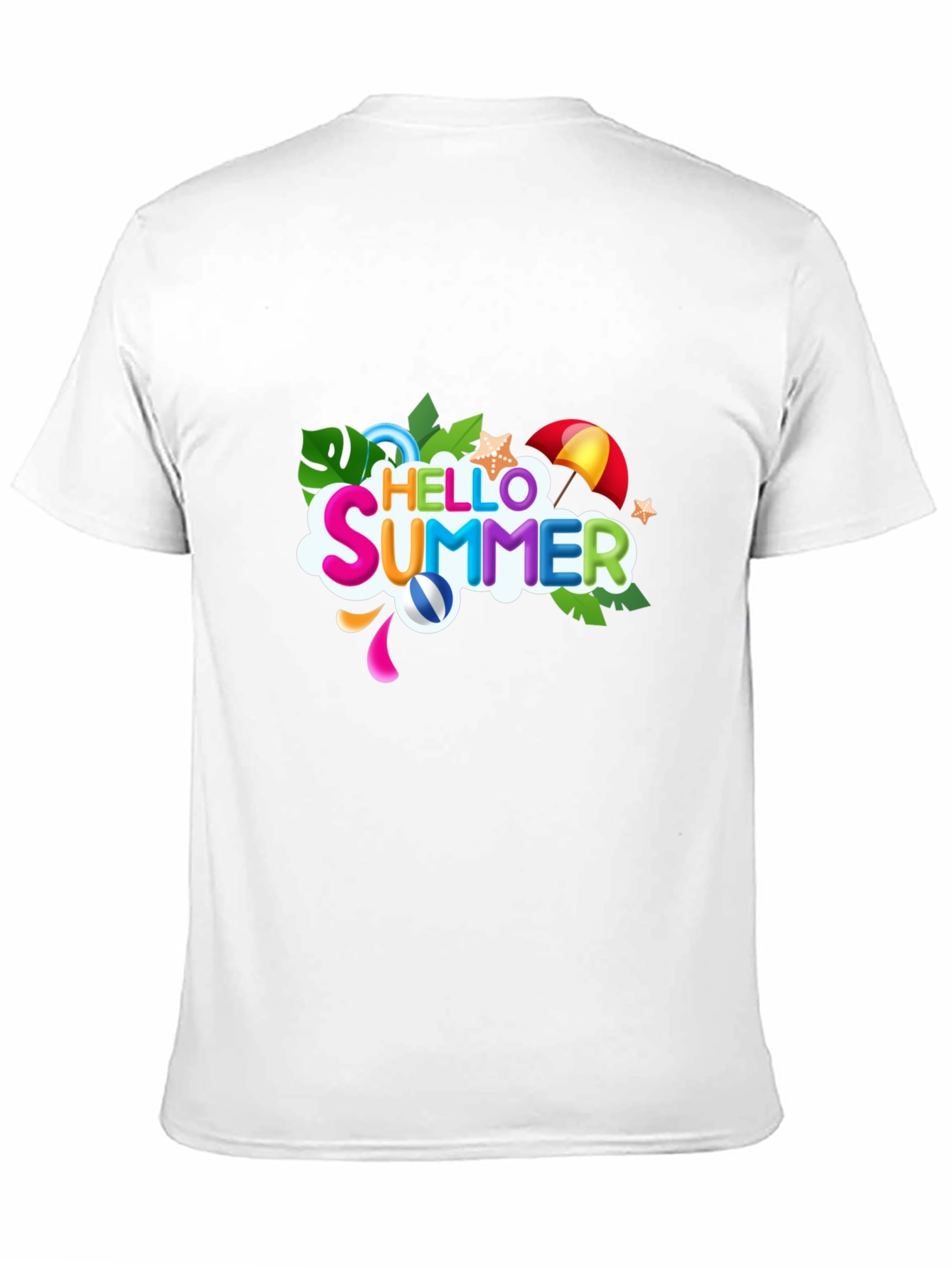 Hello Summer Black Graphic T-Shirt