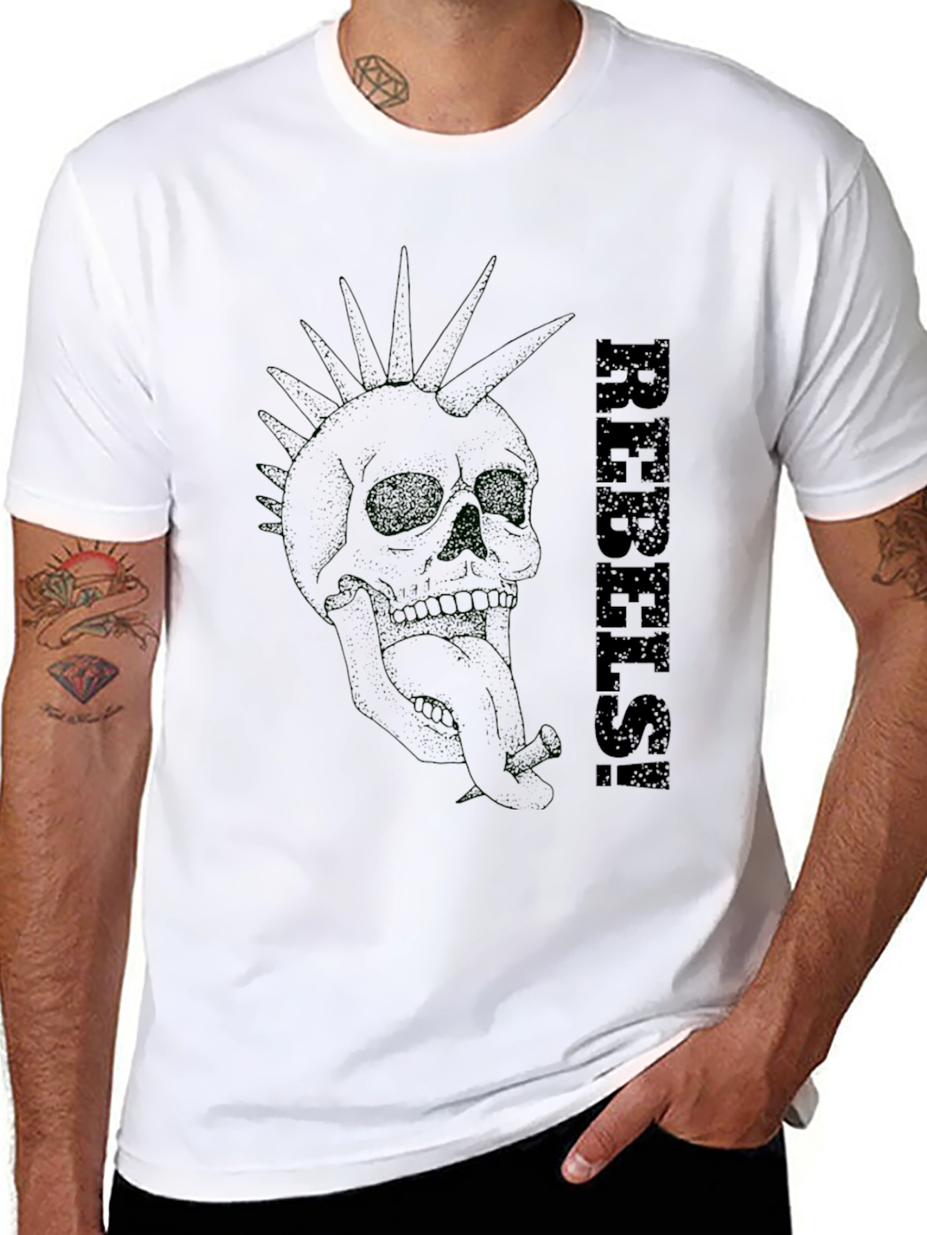 Rebel Skull Punk T-Shirt