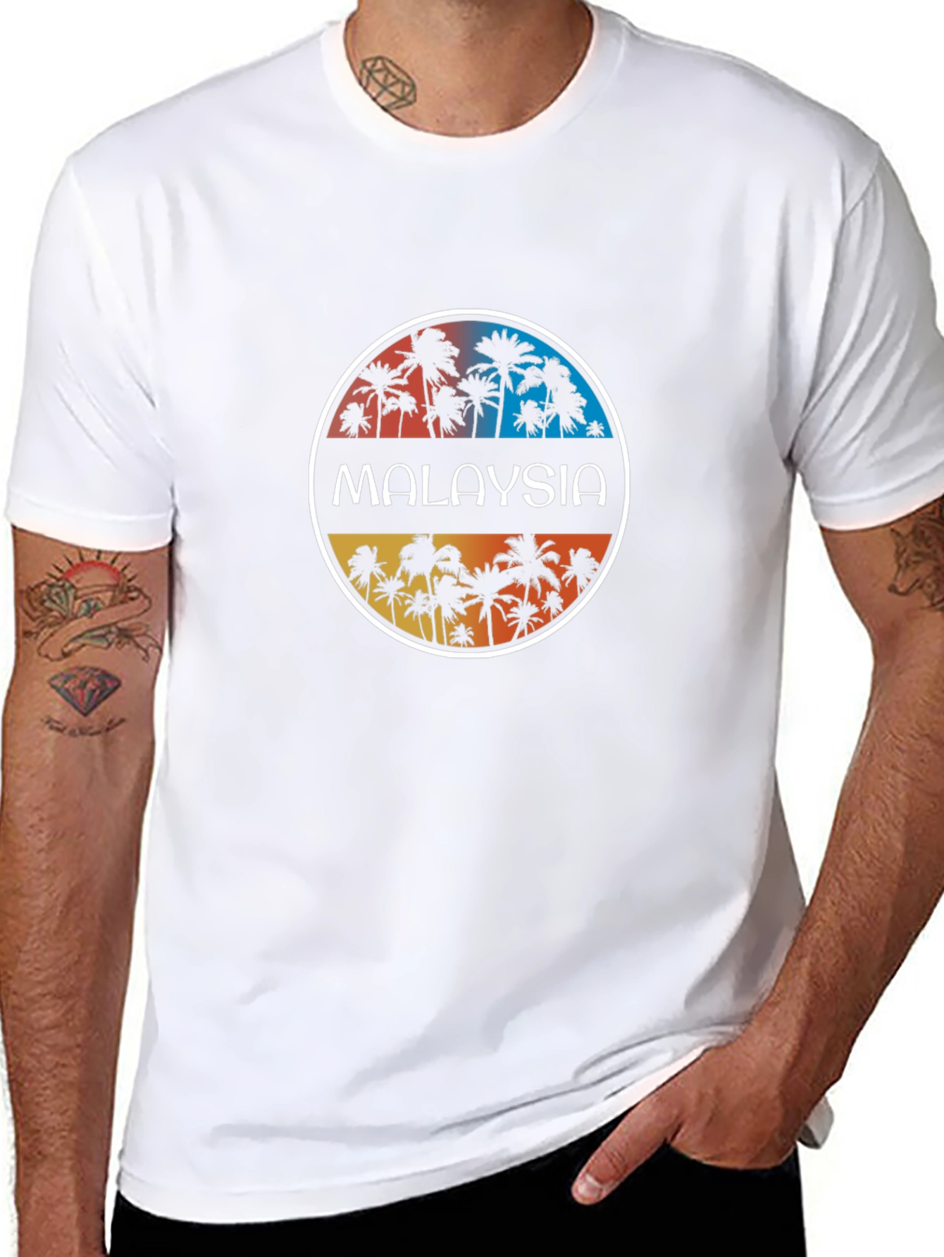 Malaysia Palm Tree T-Shirt - Tropical Vacation Tee