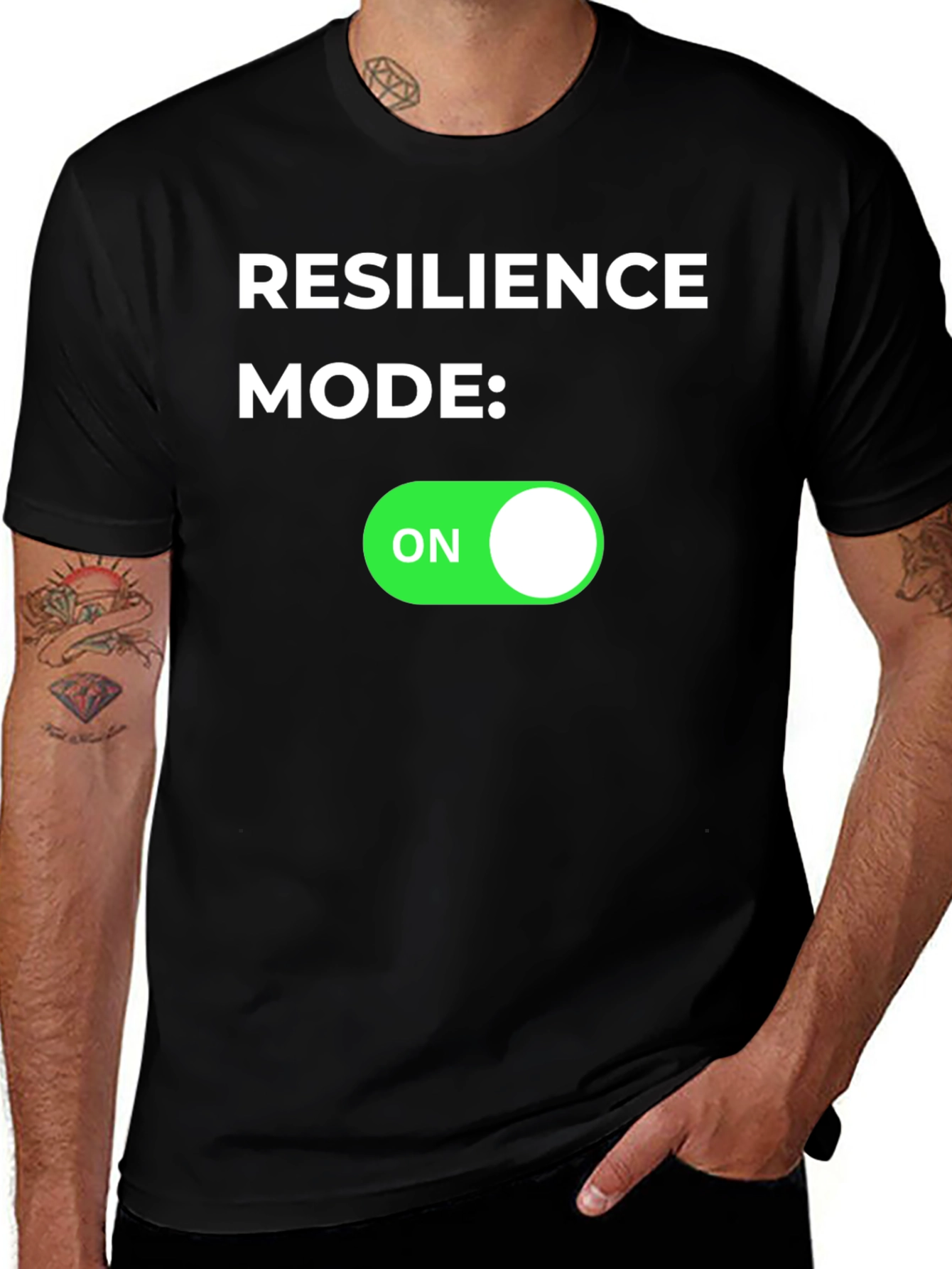 Resilience Mode ON Black T-Shirt