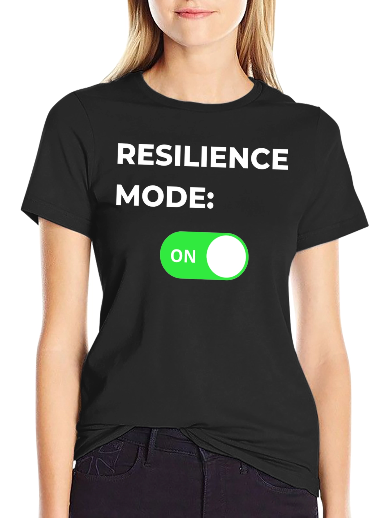 Resilience Mode ON Black T-Shirt