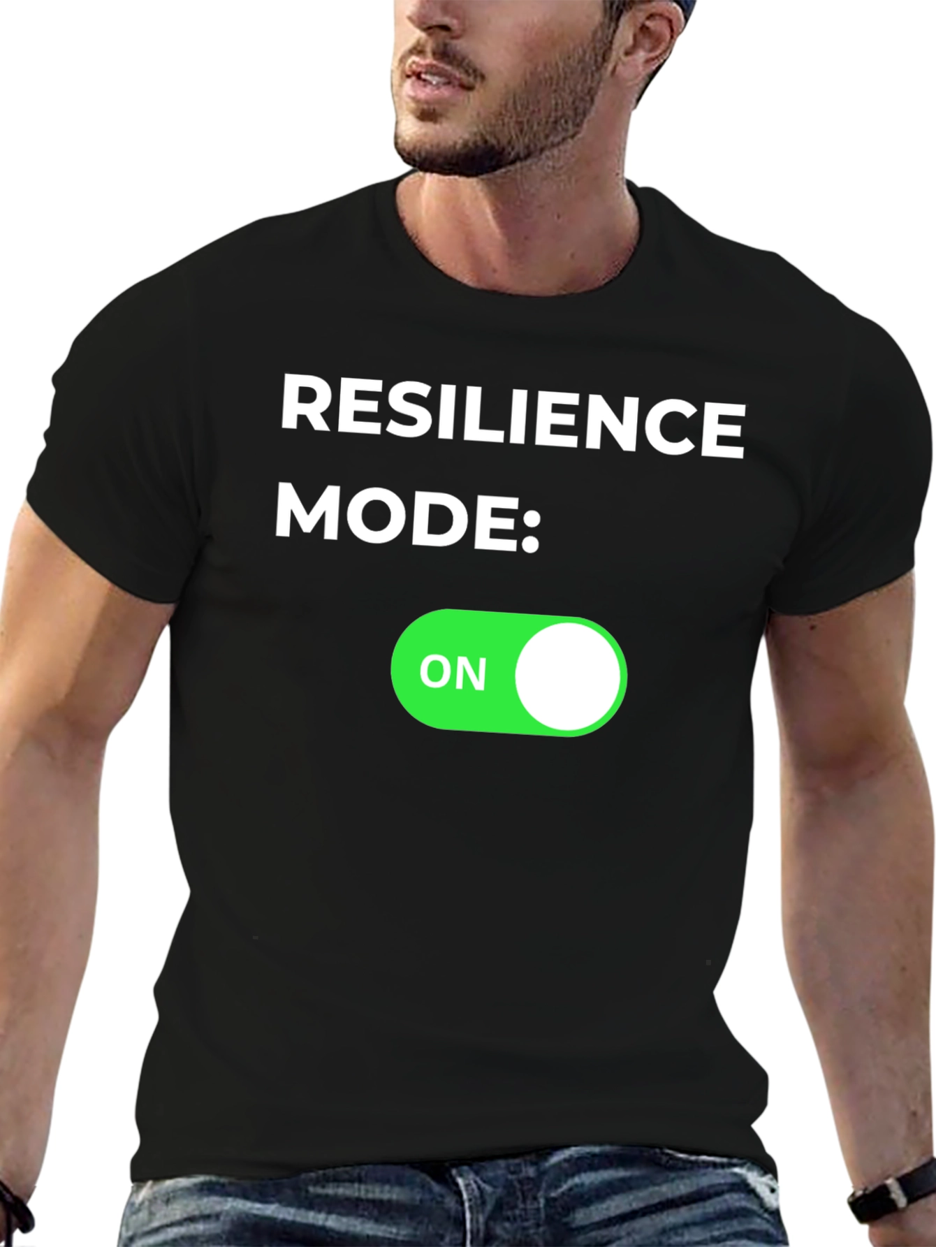 Resilience Mode ON Black T-Shirt
