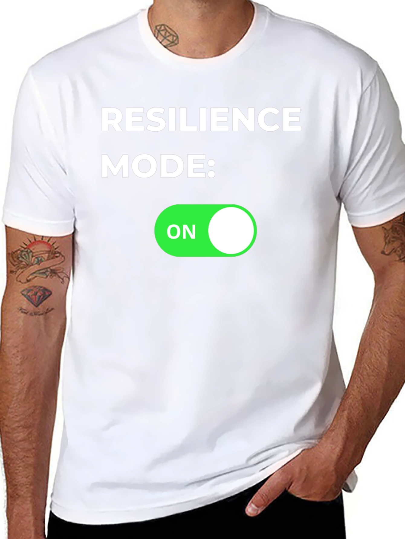 Resilience Mode ON Black T-Shirt