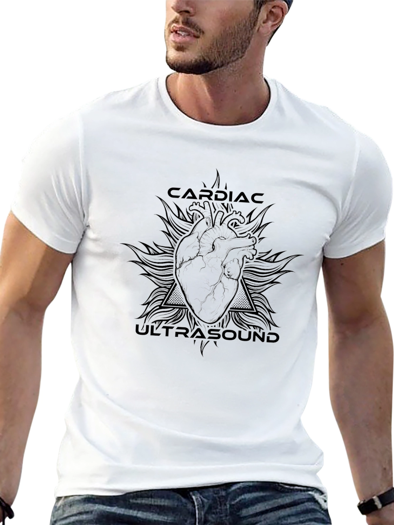 Cardiac Ultrasound Graphic Tee - Medical Anatomy Shirt