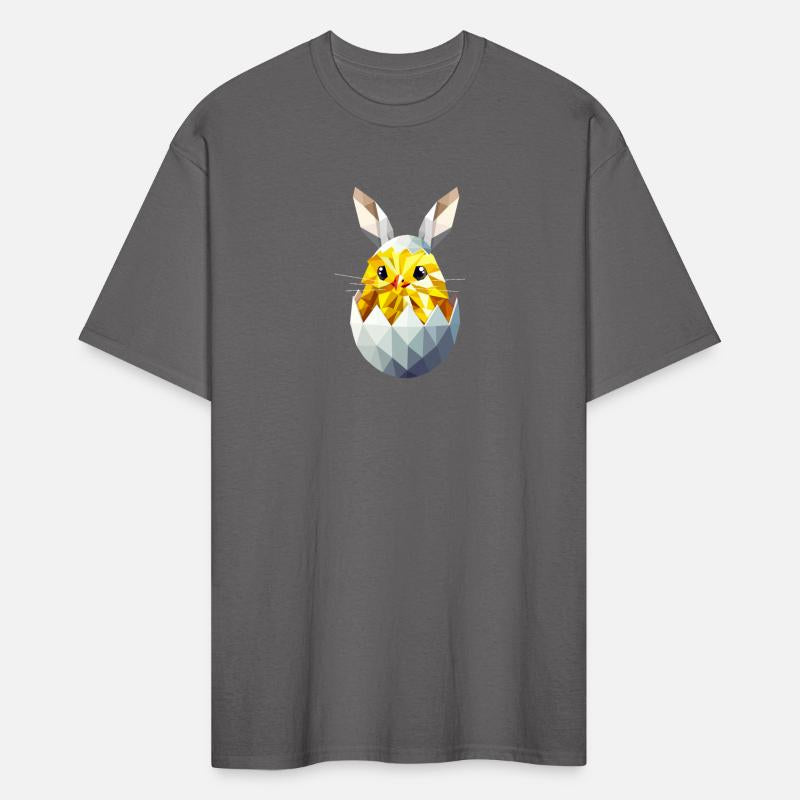 Geometric Easter Chick in Egg with Bunny Ears