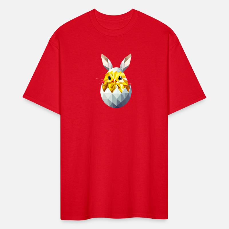 Geometric Easter Chick in Egg with Bunny Ears