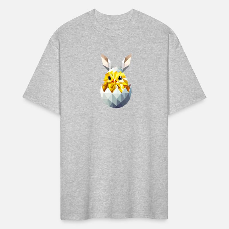 Geometric Easter Chick in Egg with Bunny Ears