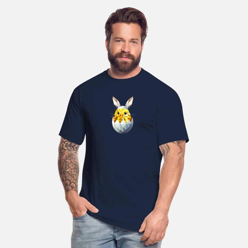 Geometric Easter Chick in Egg with Bunny Ears