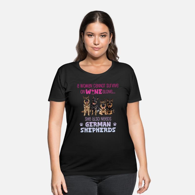 German Shepherd WOMAN CANNOT SURVIVE ON WINE