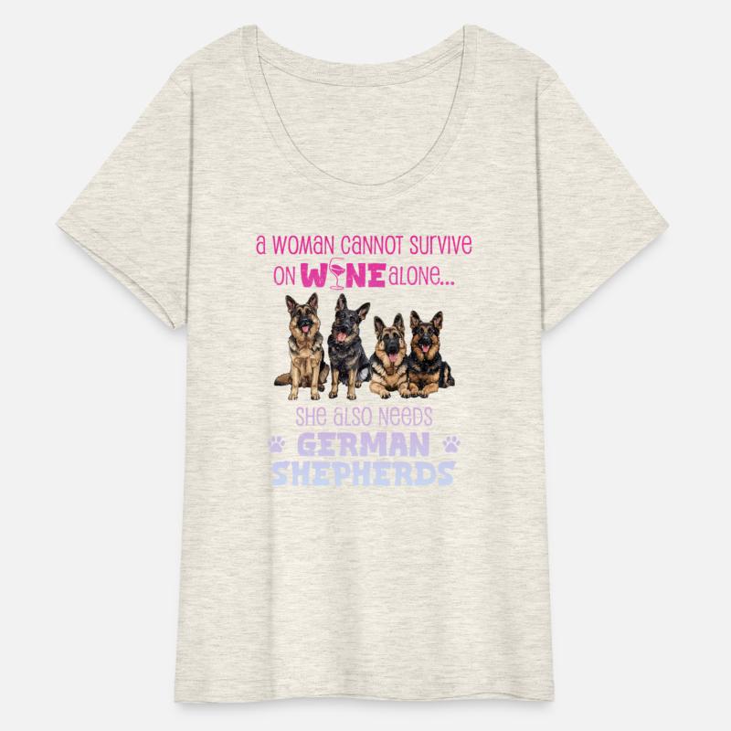 German Shepherd WOMAN CANNOT SURVIVE ON WINE