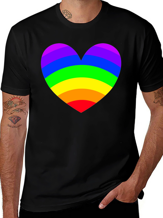 Rainbow Heart Pride T-Shirt - Soft Cotton Blend