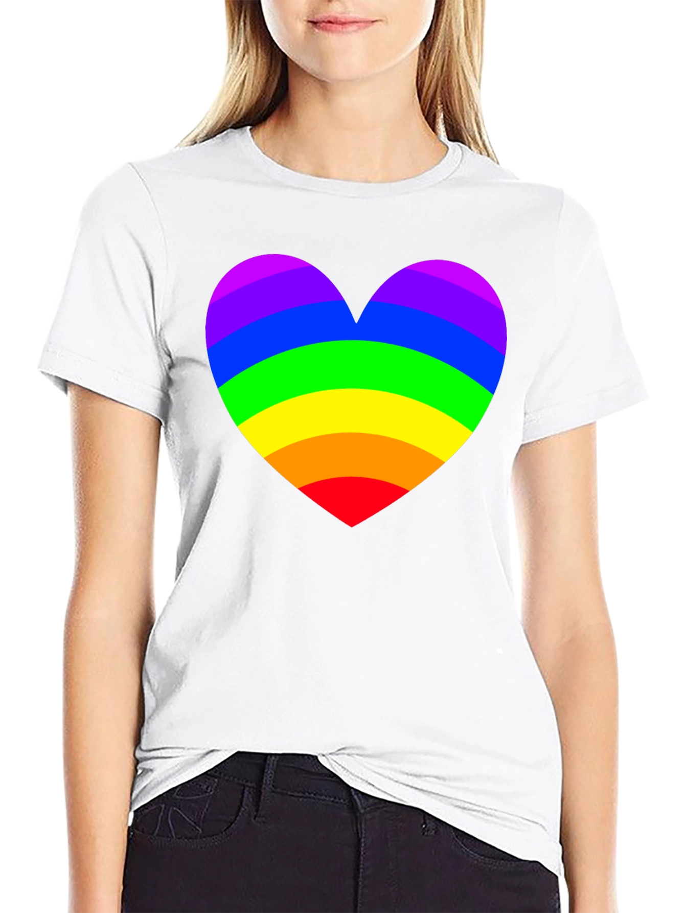 Rainbow Heart Pride T-Shirt - Soft Cotton Blend