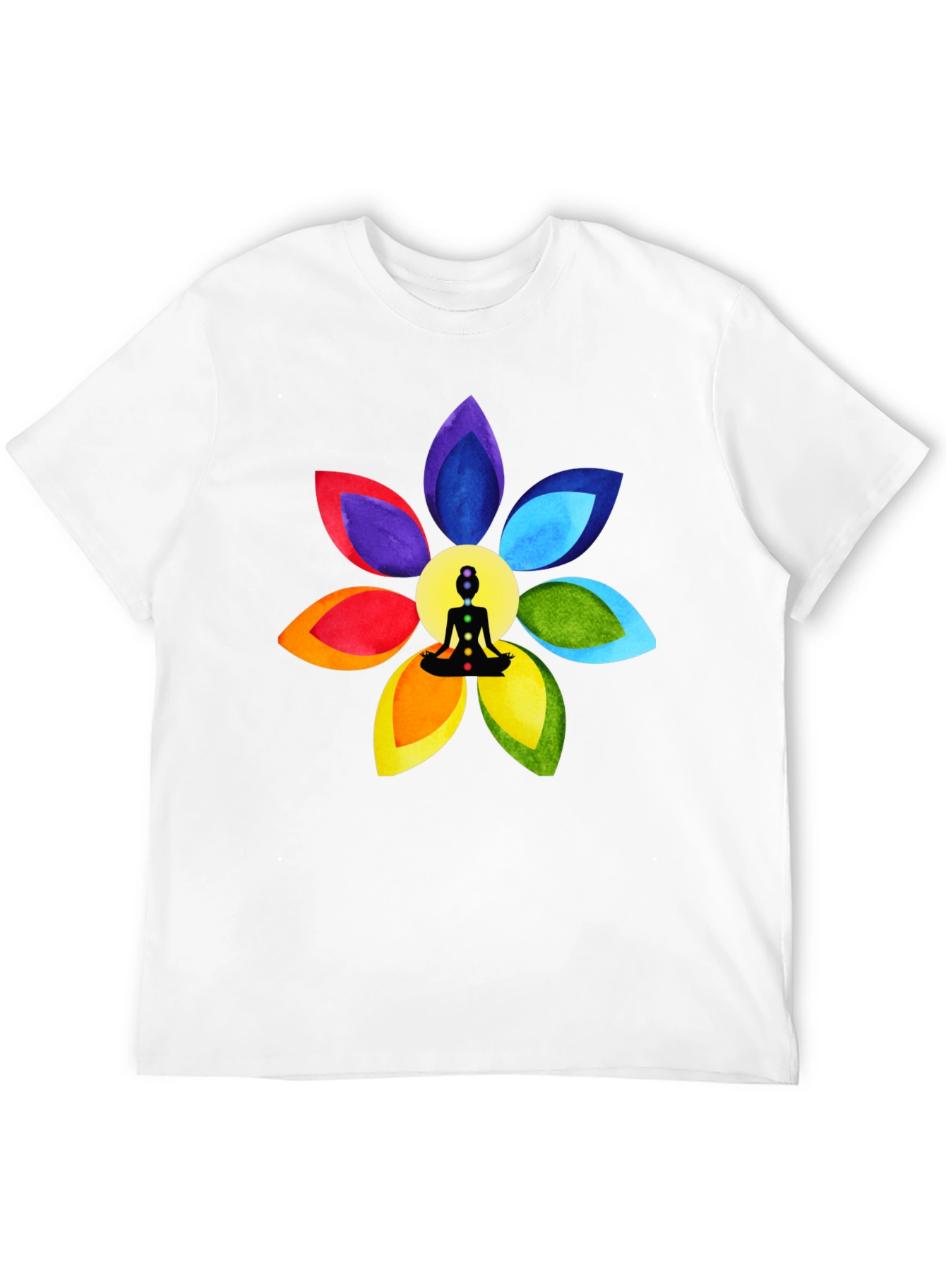 Chakra Flower Meditation T-Shirt - Spiritual Design