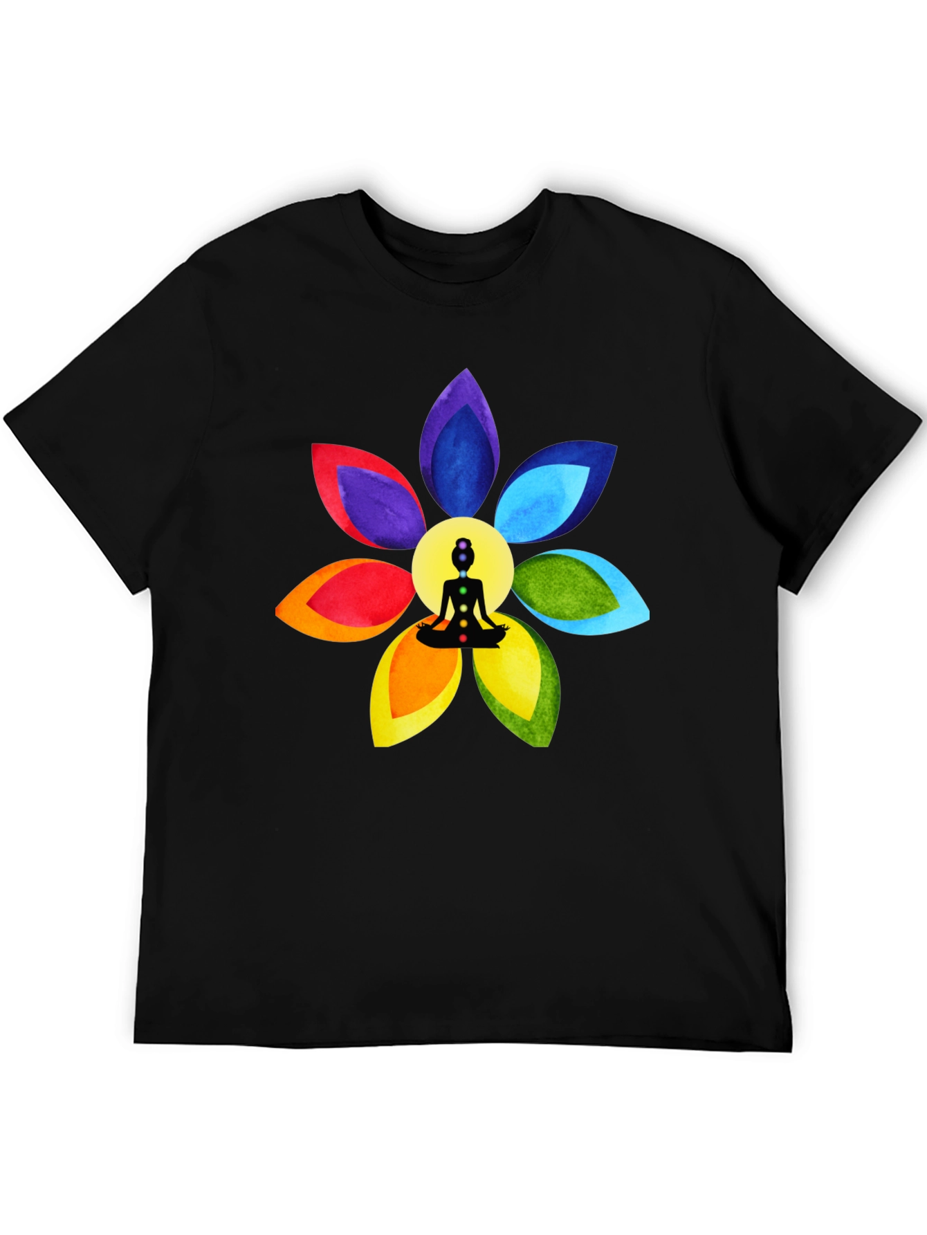 Chakra Flower Meditation T-Shirt - Spiritual Design