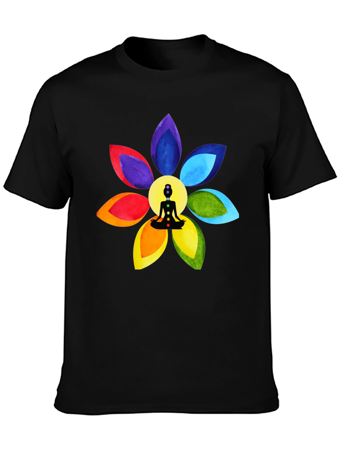 Chakra Flower Meditation T-Shirt - Spiritual Design
