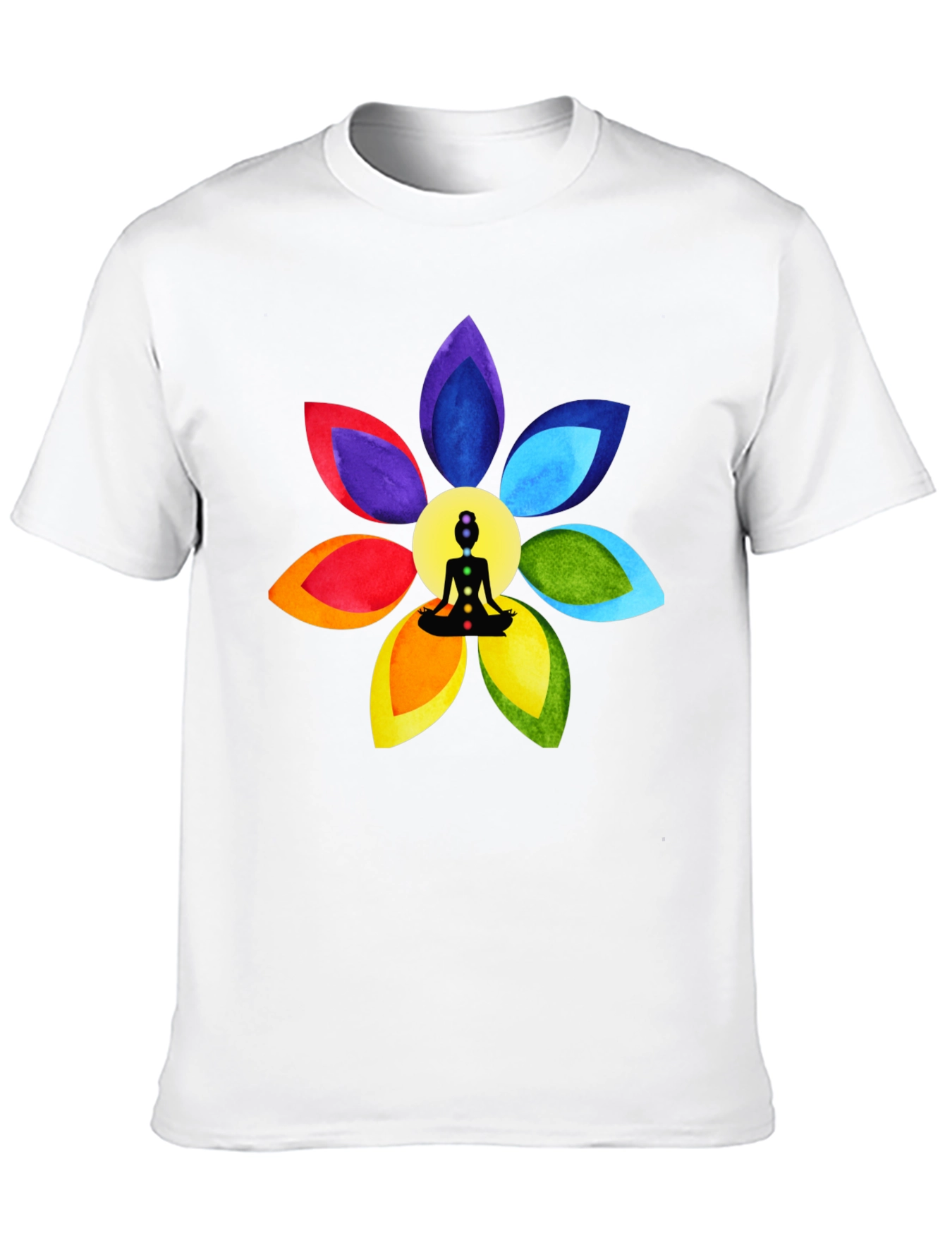 Chakra Flower Meditation T-Shirt - Spiritual Design