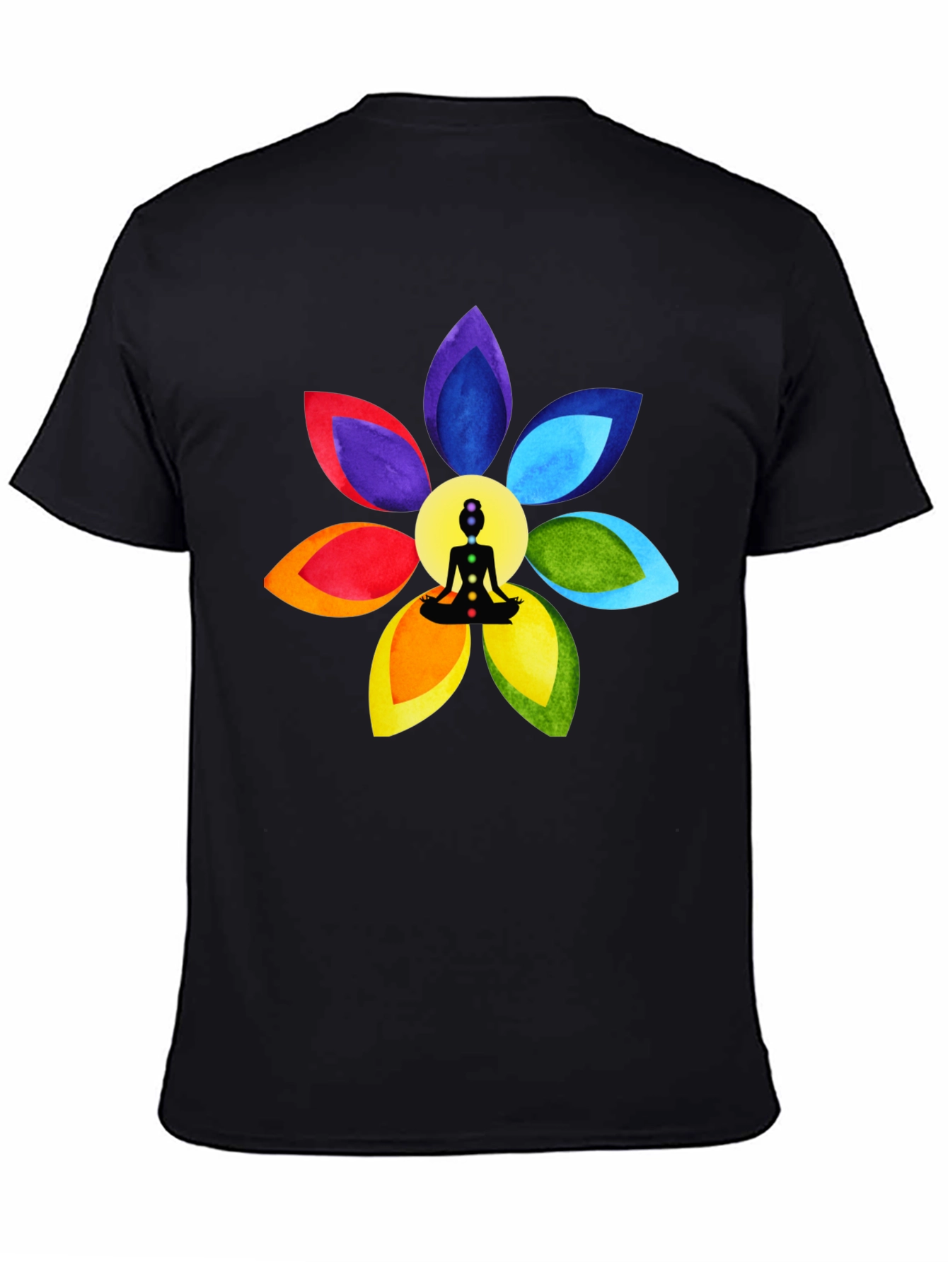 Chakra Flower Meditation T-Shirt - Spiritual Design