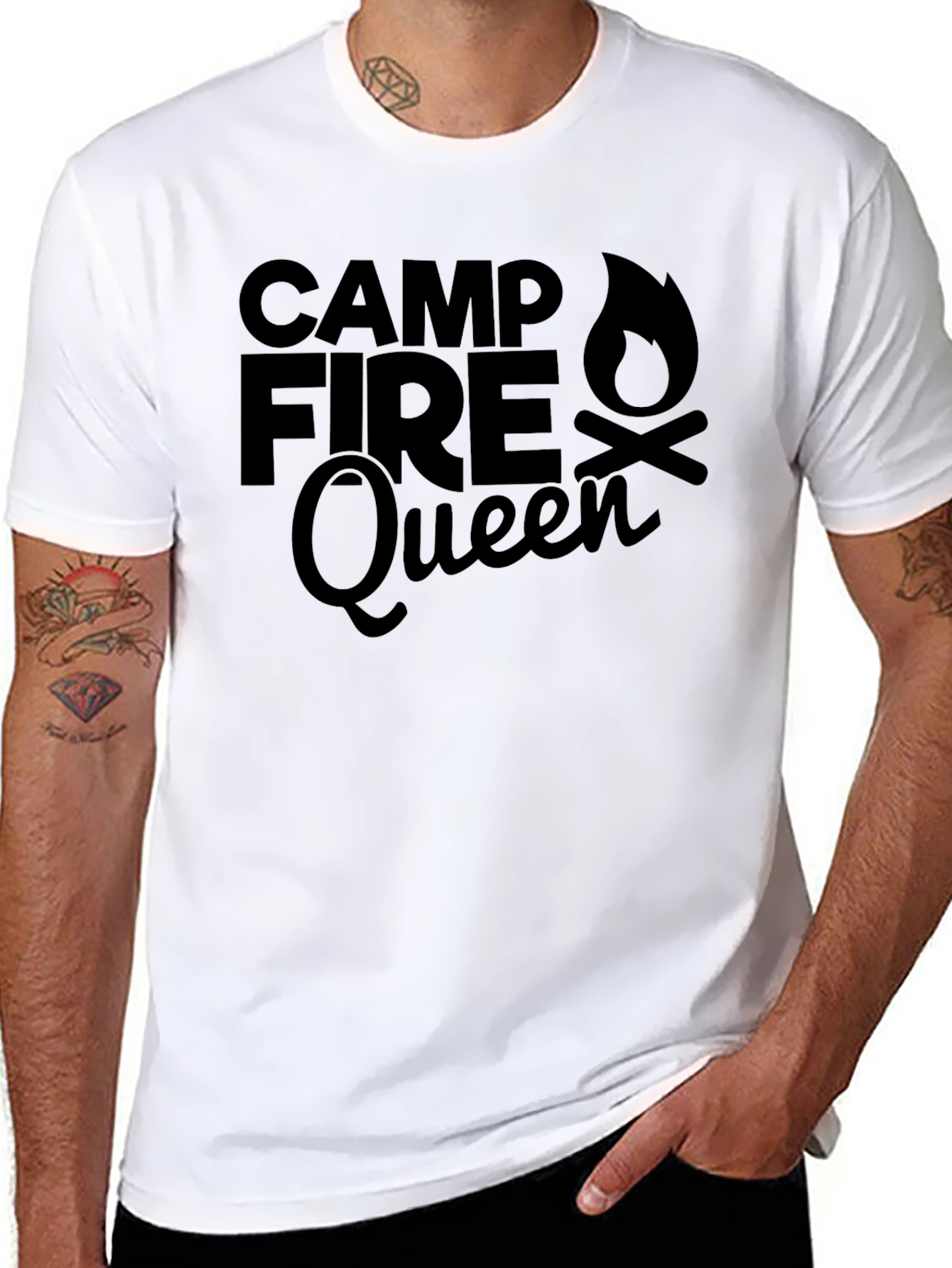 Campfire Queen Graphic T-Shirt - Outdoor Adventure Tee