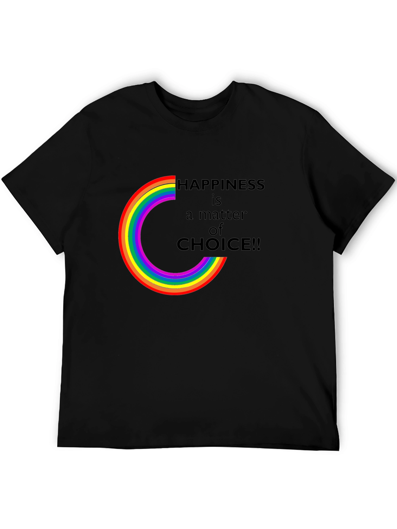 Happiness Choice Rainbow Graphic Tee - Unisex