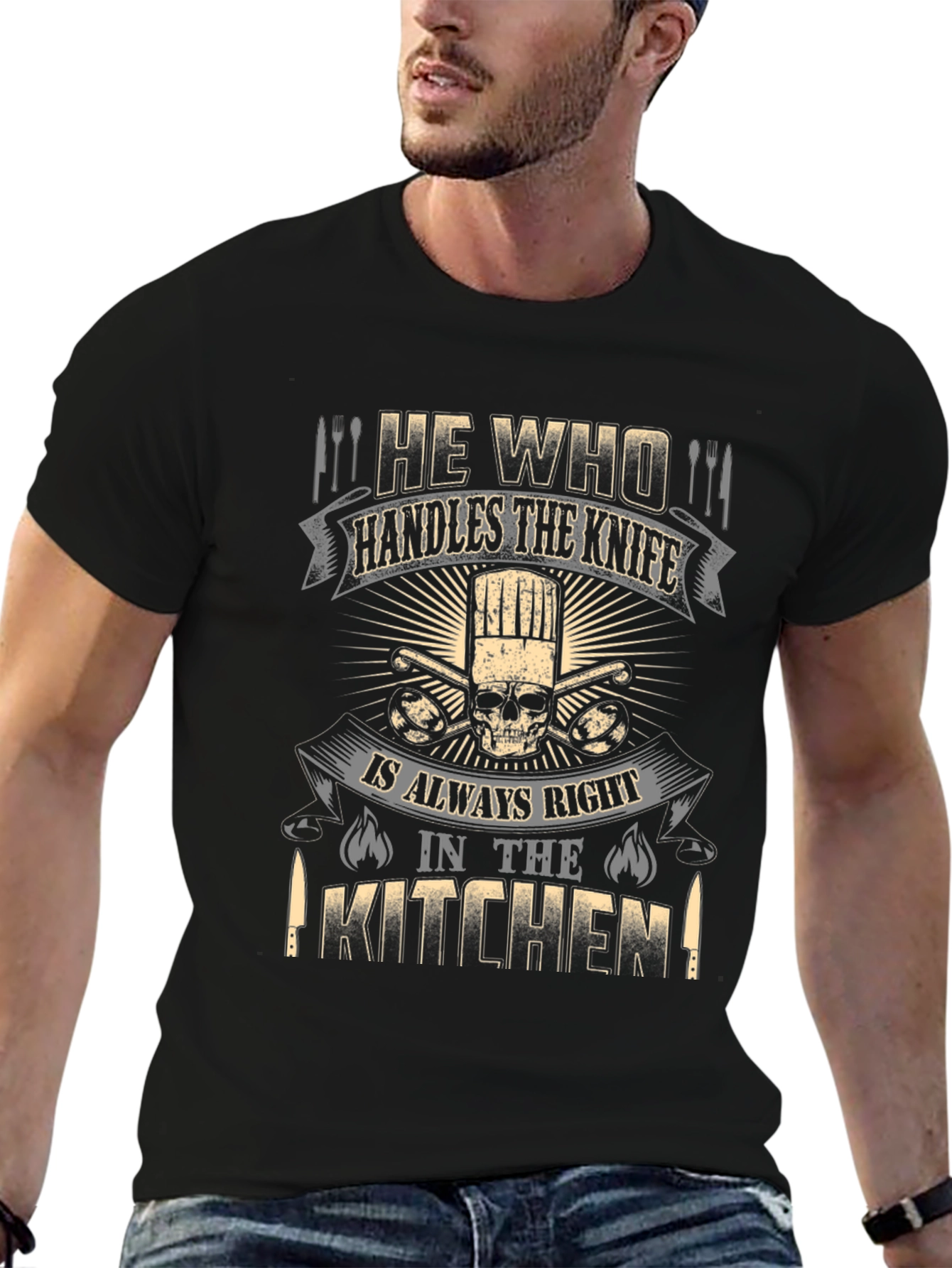 Chef Skull T-Shirt - Kitchen Master