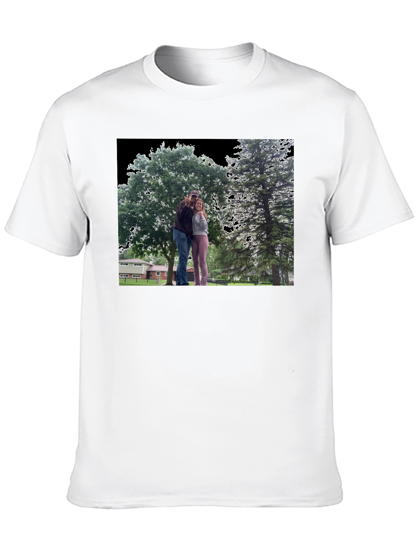 Novelty Graphic T-Shirt with Custom Outdoor Scene Print