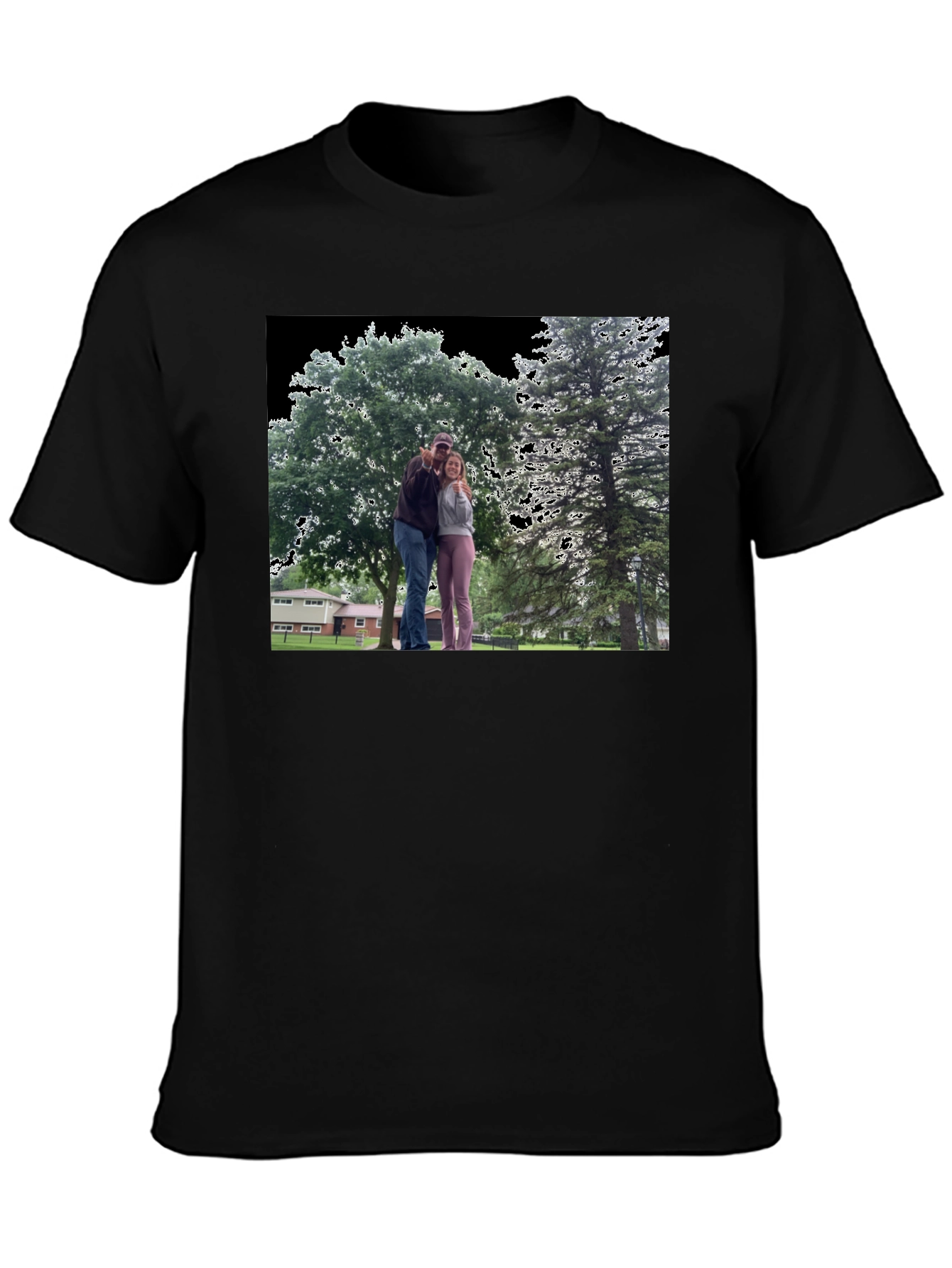 Novelty Graphic T-Shirt with Custom Outdoor Scene Print