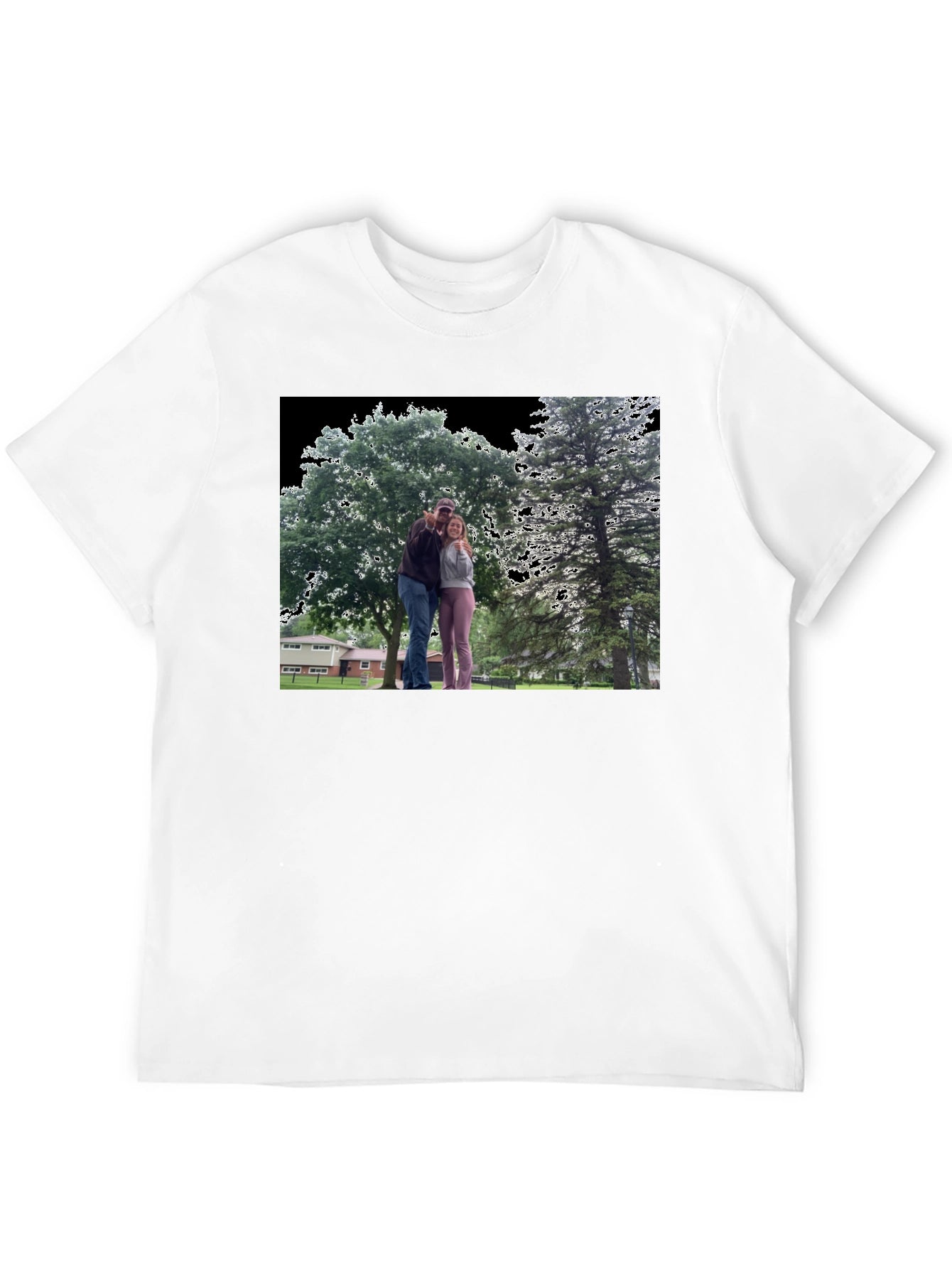 Novelty Graphic T-Shirt with Custom Outdoor Scene Print