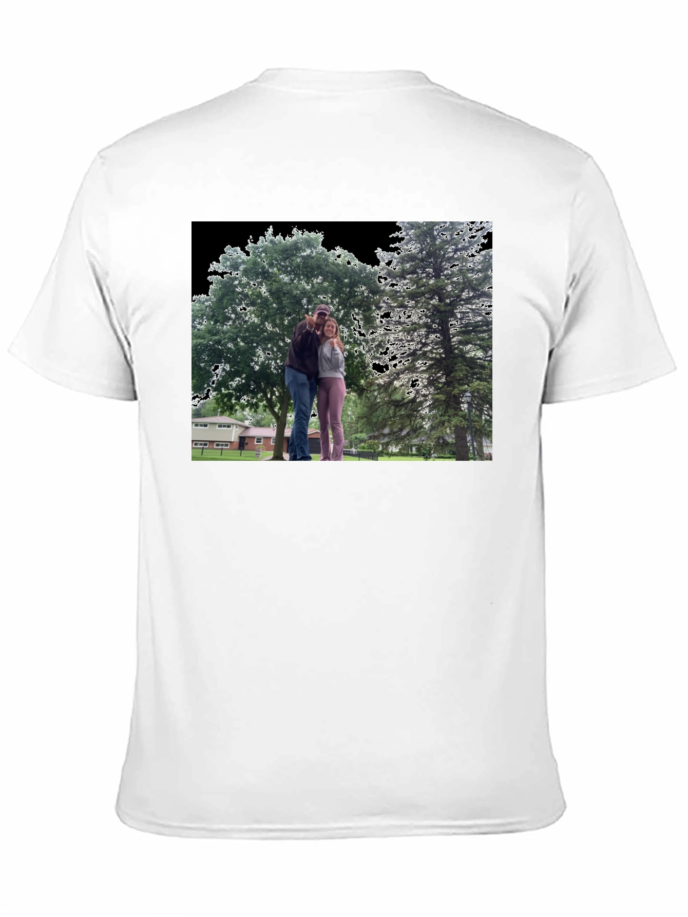 Novelty Graphic T-Shirt with Custom Outdoor Scene Print