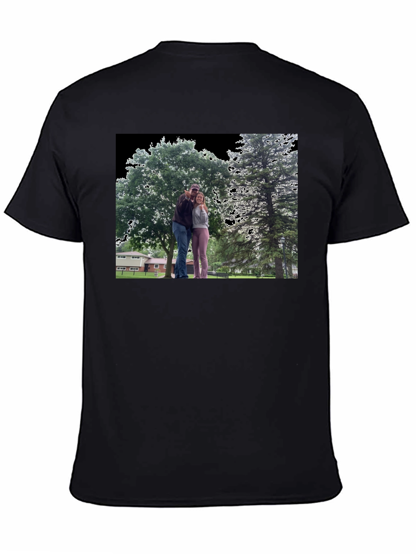 Novelty Graphic T-Shirt with Custom Outdoor Scene Print