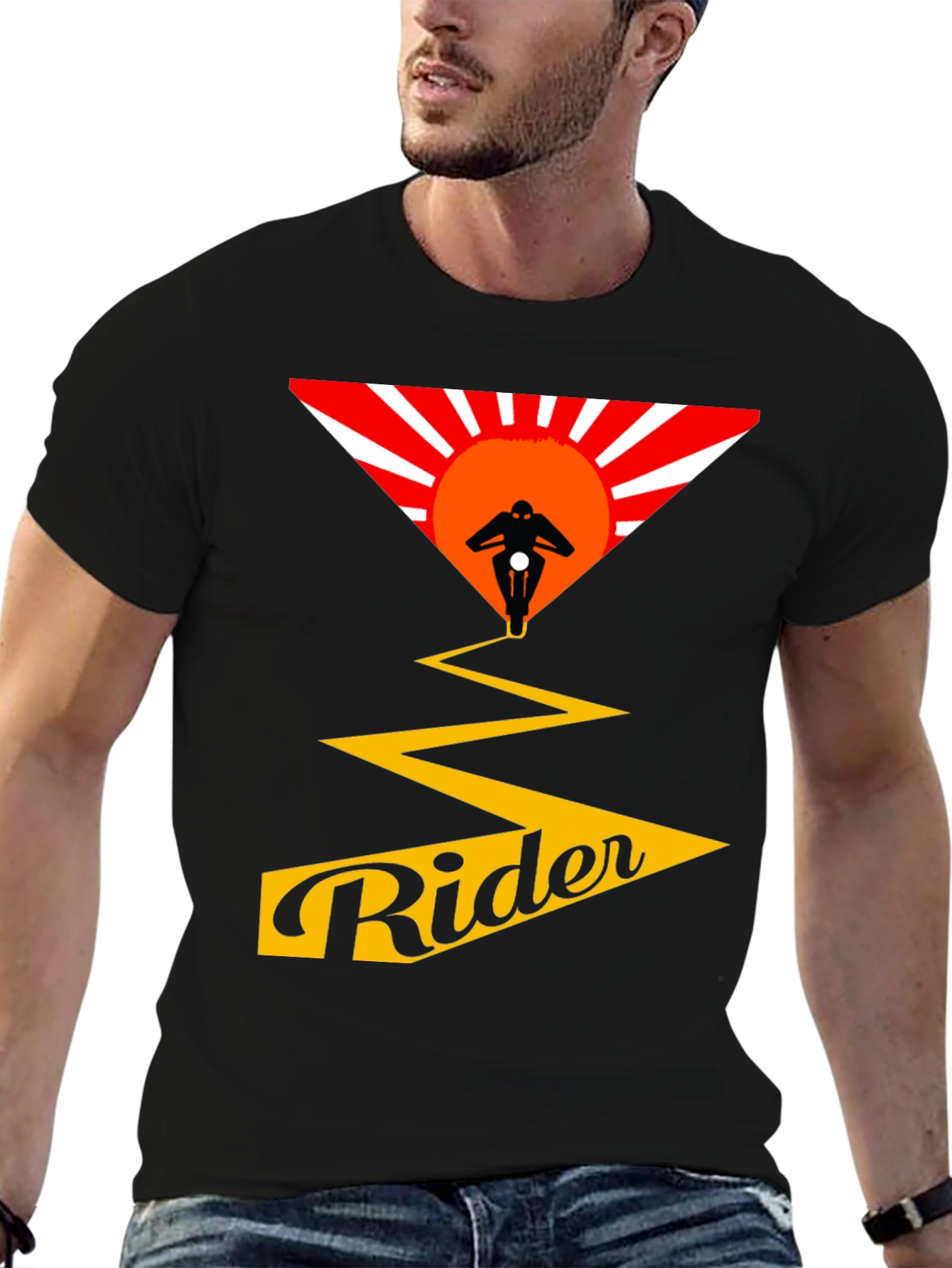 Mens Rider Graphic Tee - Motorcycle Adventure Shirt