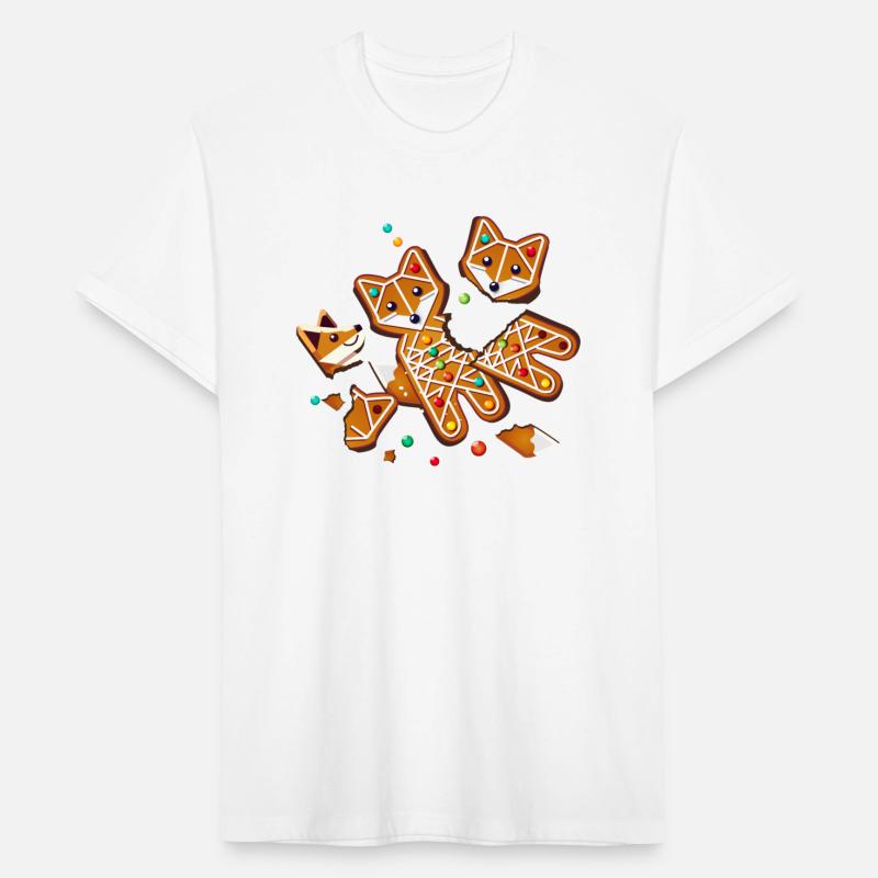 Gingerbread fox in pieces - great Christmas motif