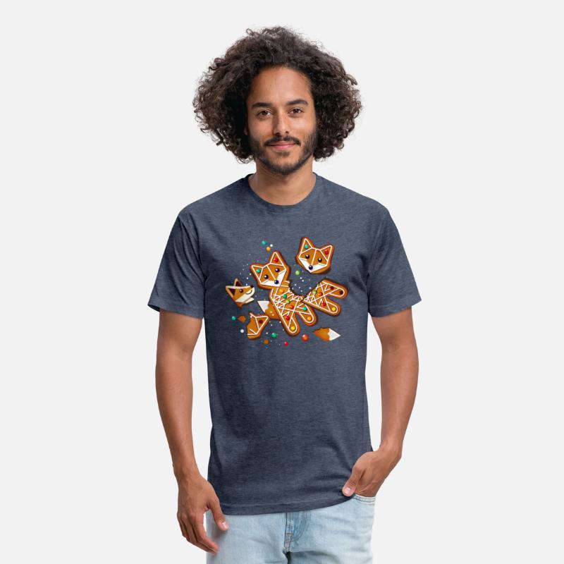 Gingerbread fox in pieces - great Christmas motif