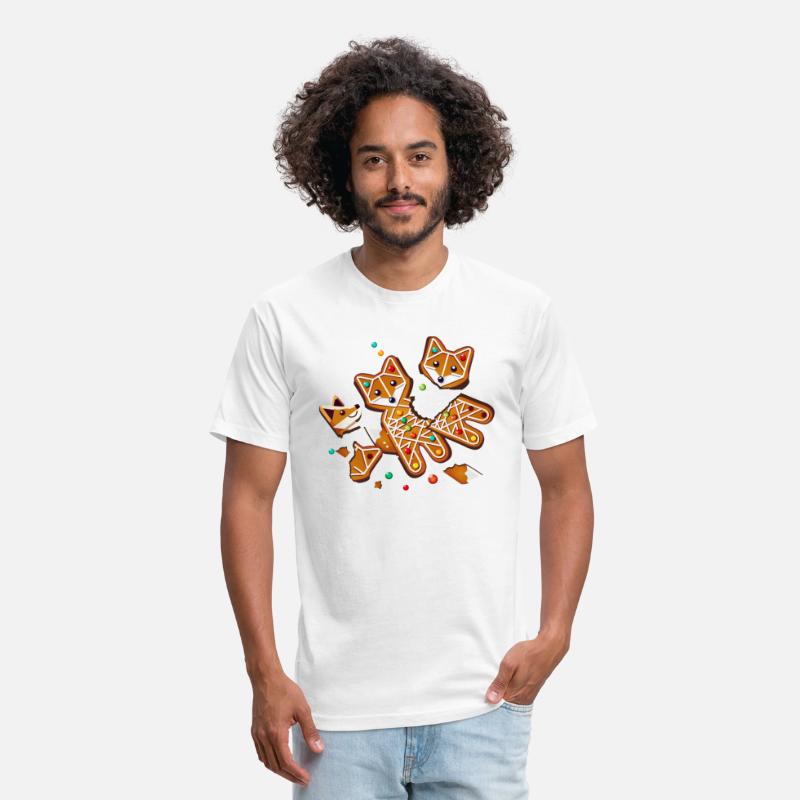 Gingerbread fox in pieces - great Christmas motif