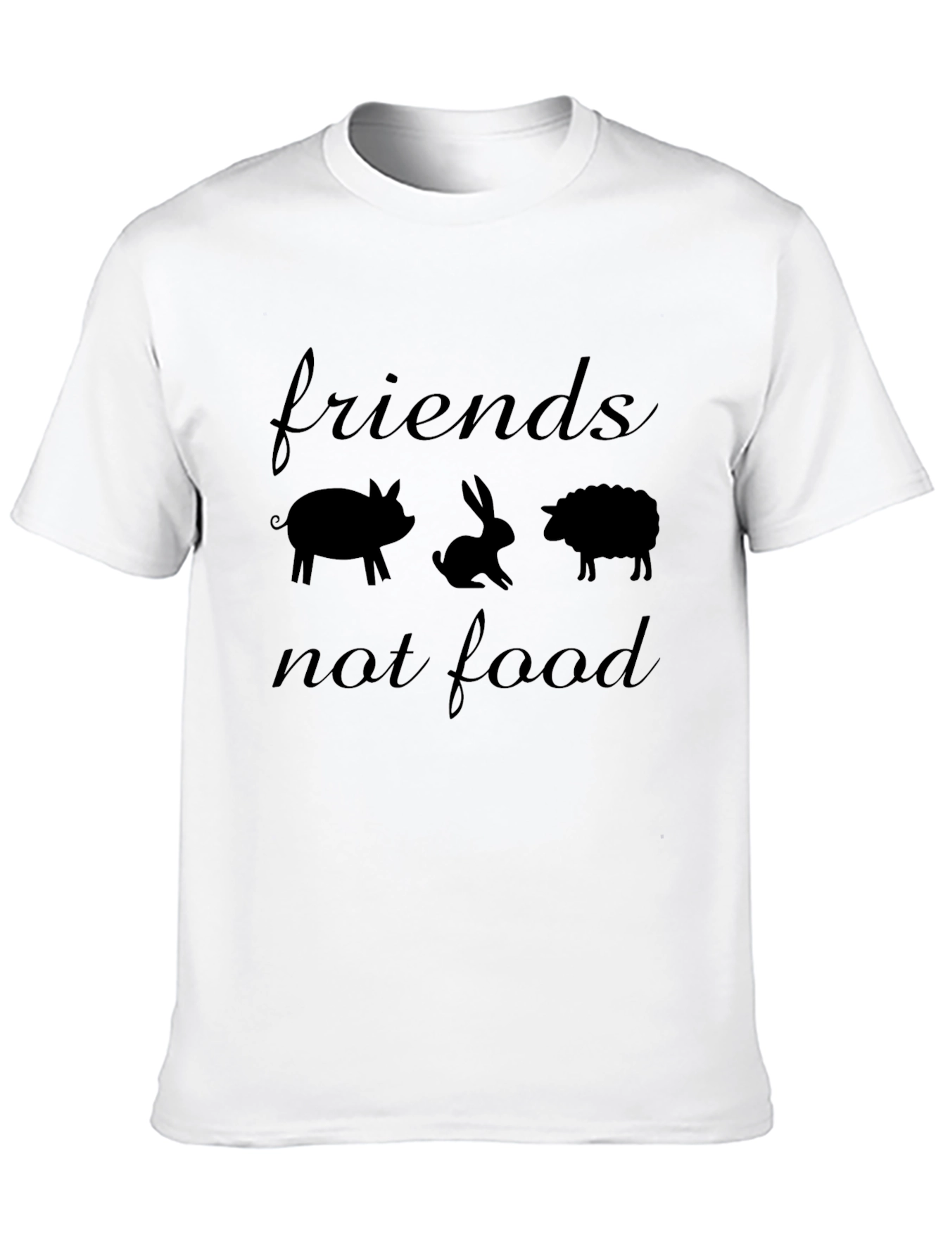 Vegan T-Shirt: Friends Not Food Animal Rights Tee