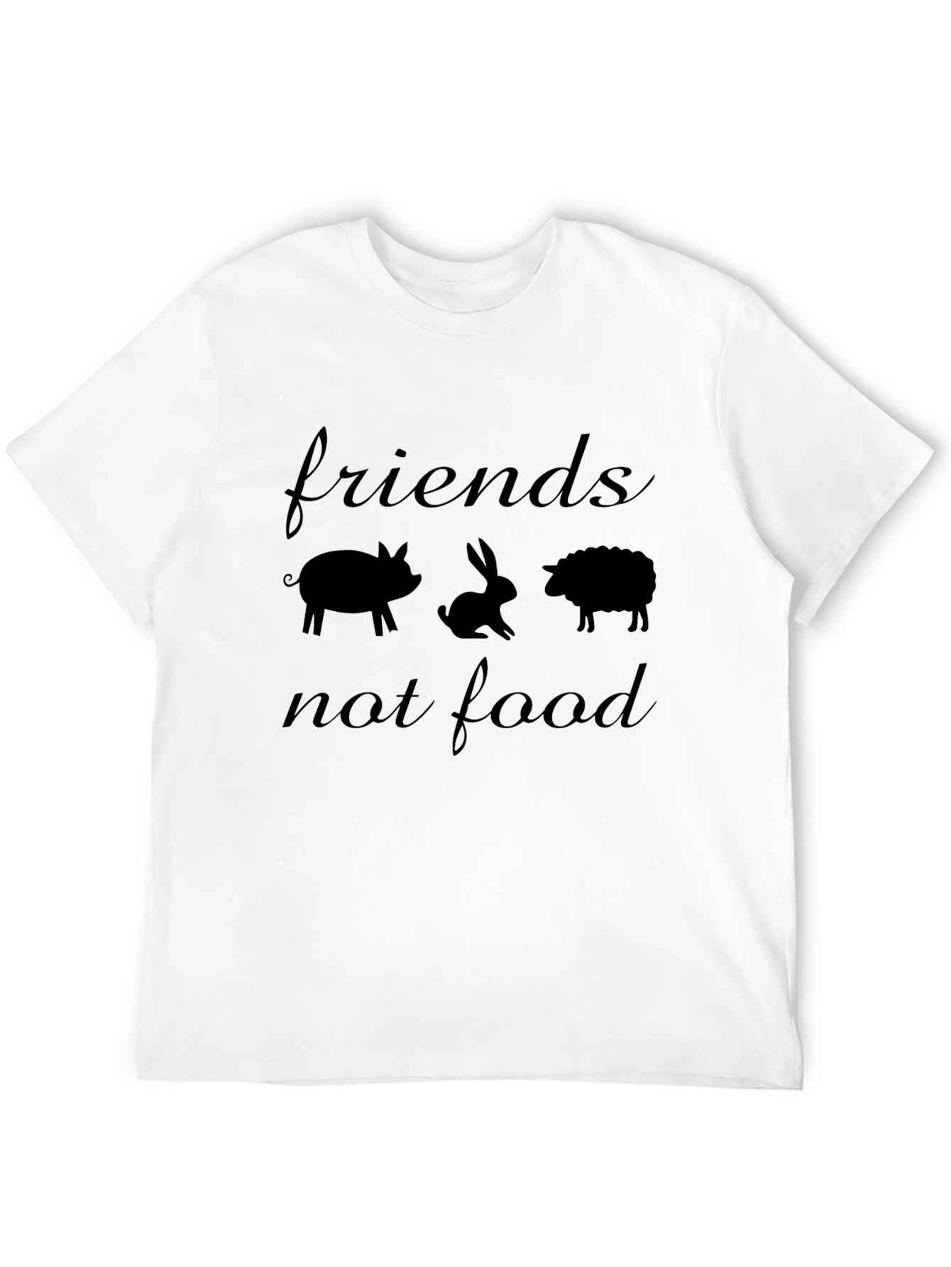 Vegan T-Shirt: Friends Not Food Animal Rights Tee